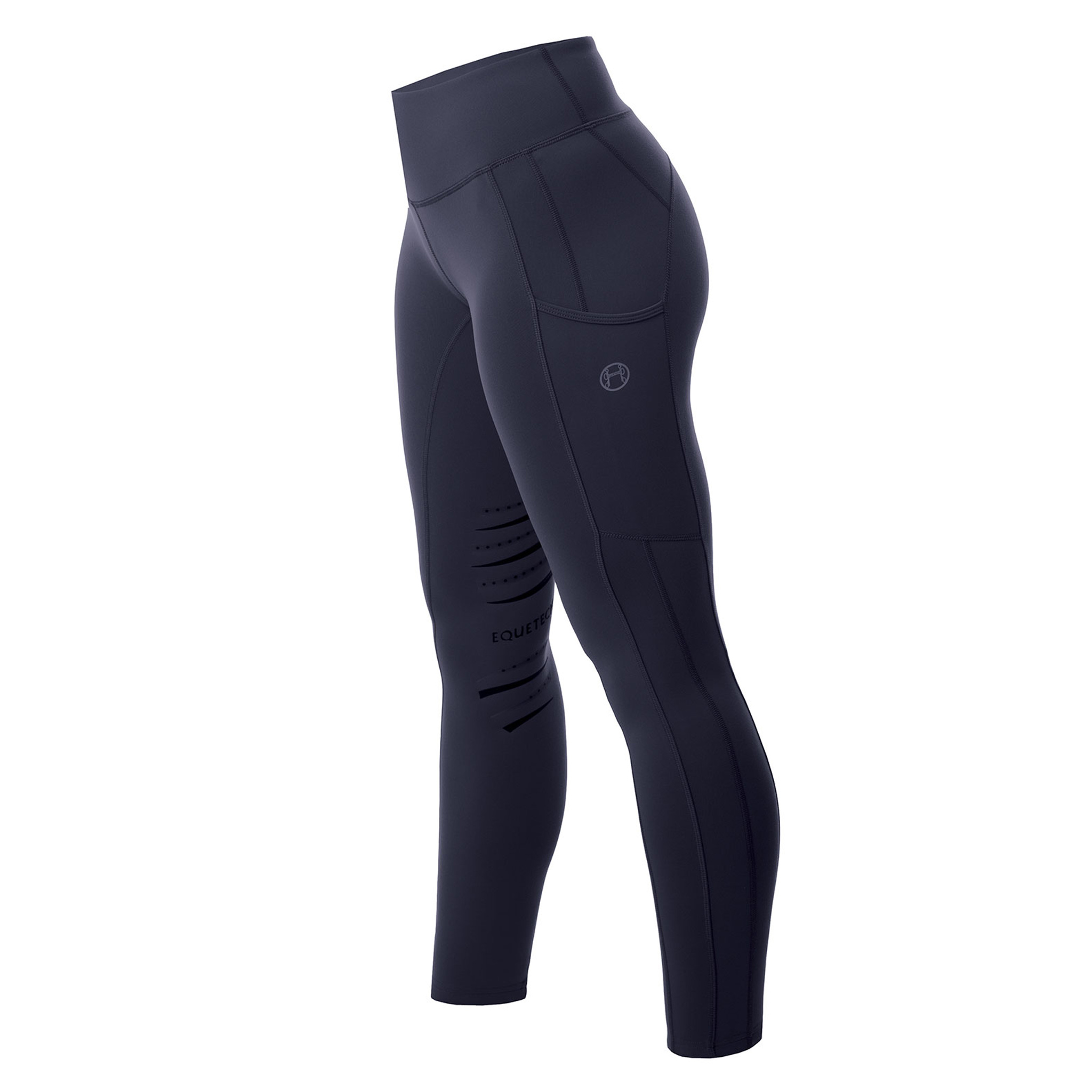 Equetech Inspire Silicone Knee Patch Riding Tights Navy