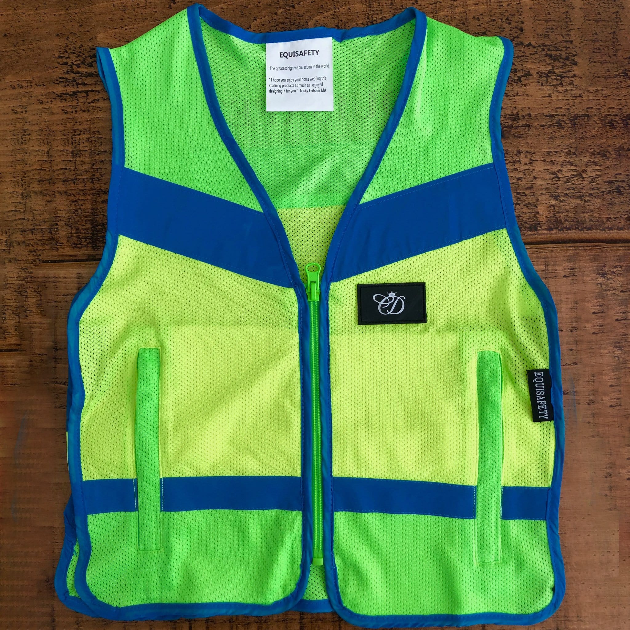 Equisafety Children's Multi Coloured Hi Viz Waistcoat