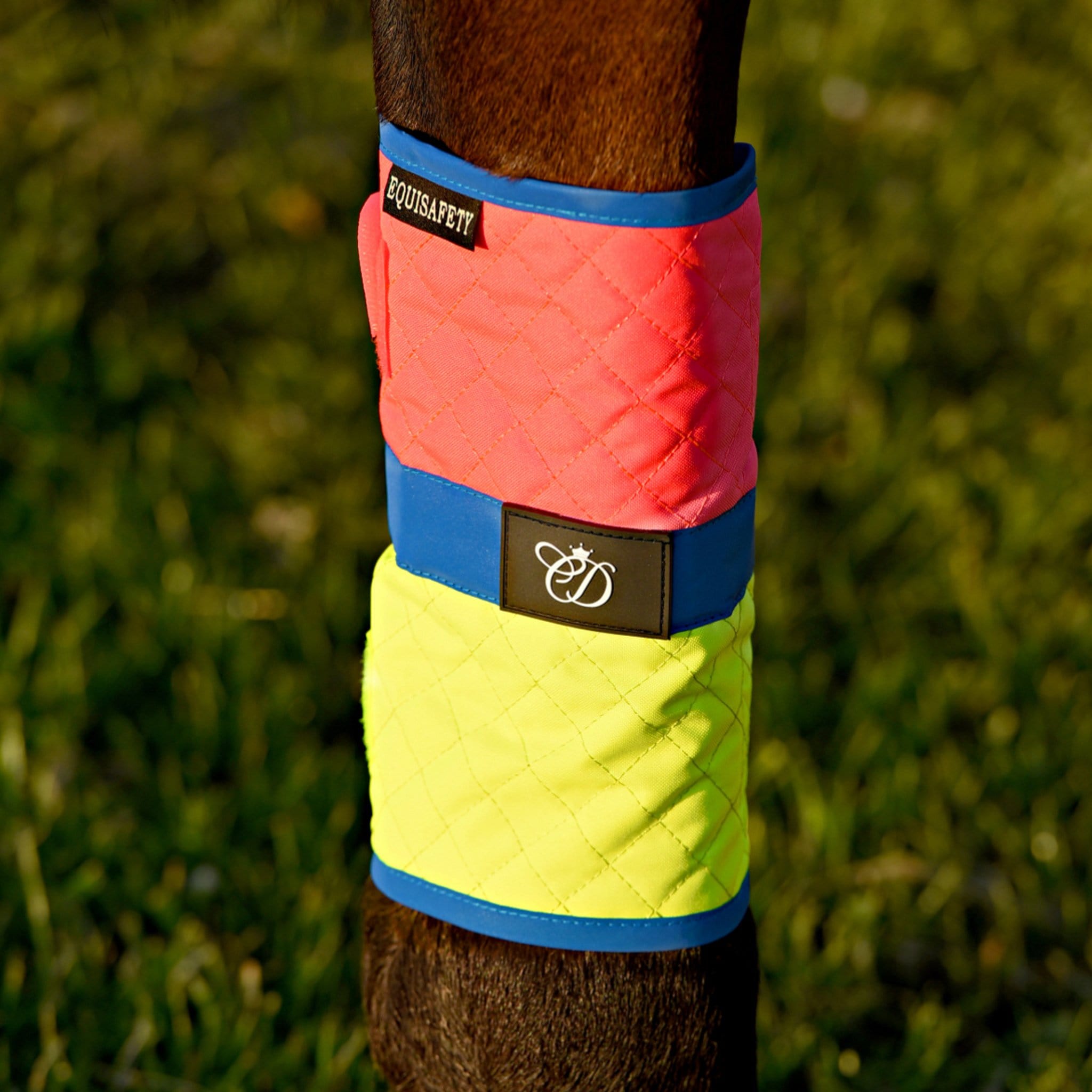 Equisafety Multi Coloured Hi Viz Leg Boots