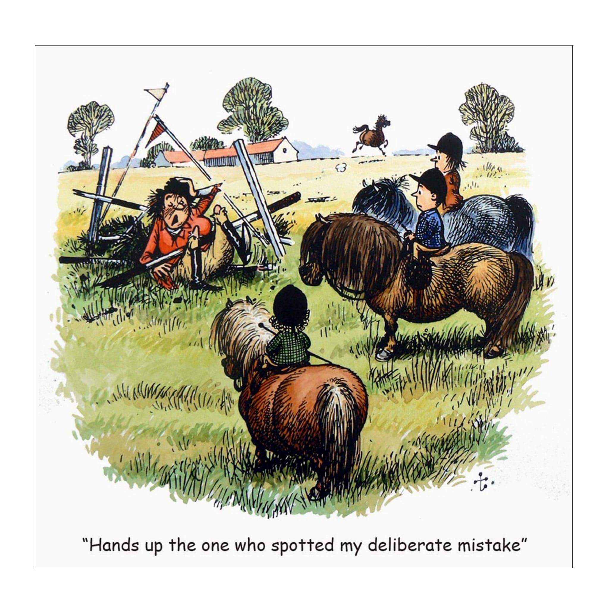 Thelwell Deliberate Mistake Greeting Card THELPONYGC001