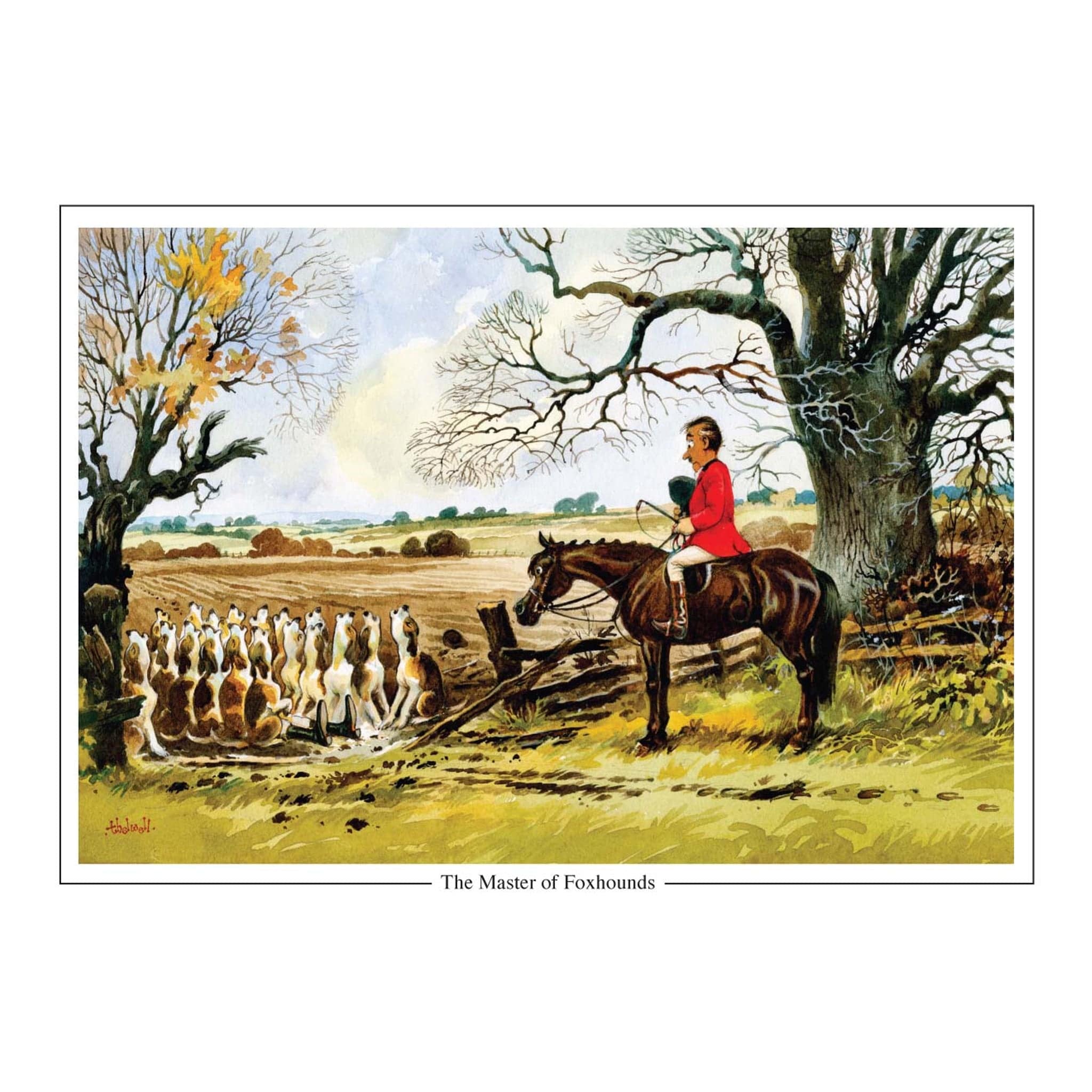 Thelwell Master of the Foxhounds Greeting Card THELMAST01