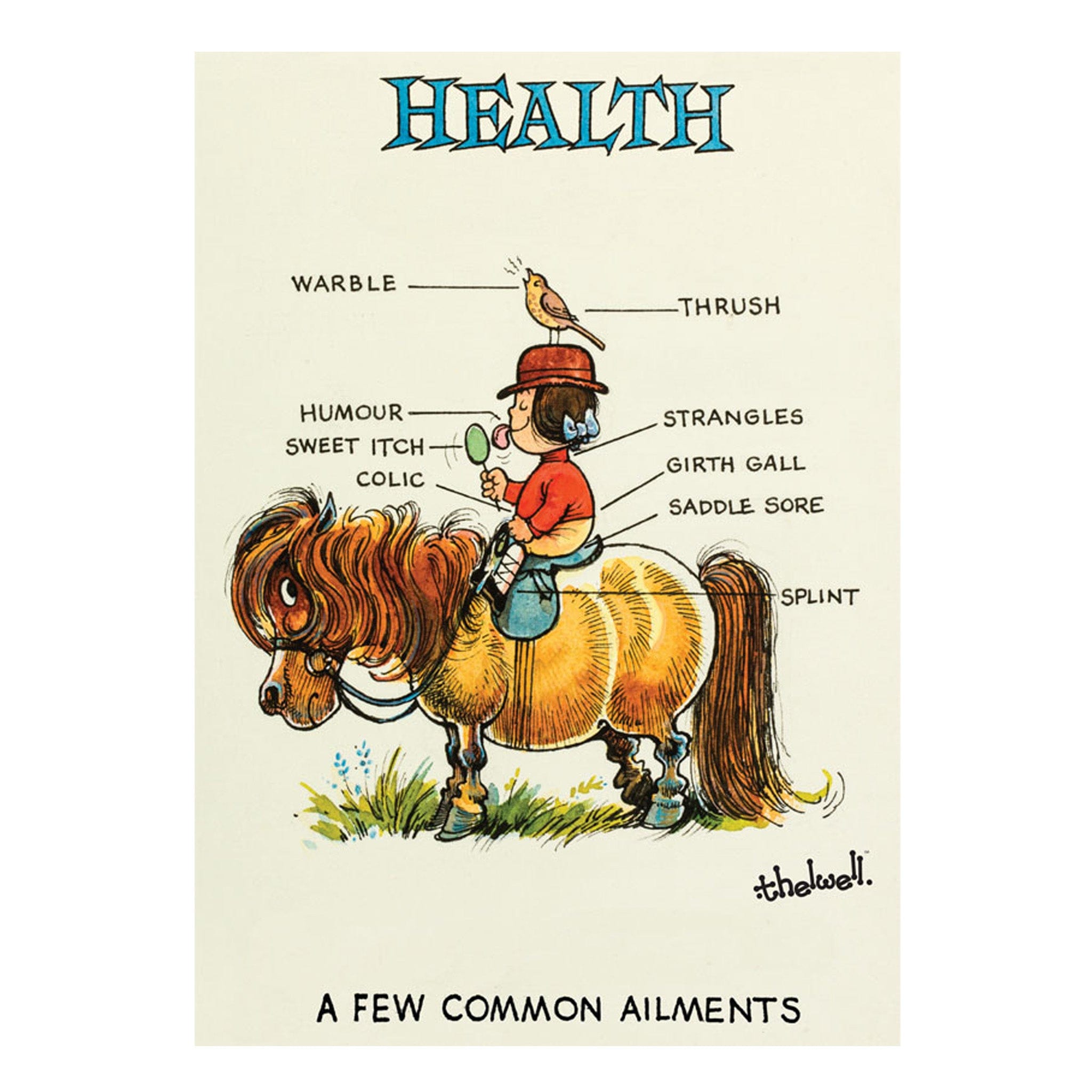 Thelwell Pony Health Greeting Card THELHEALGC01