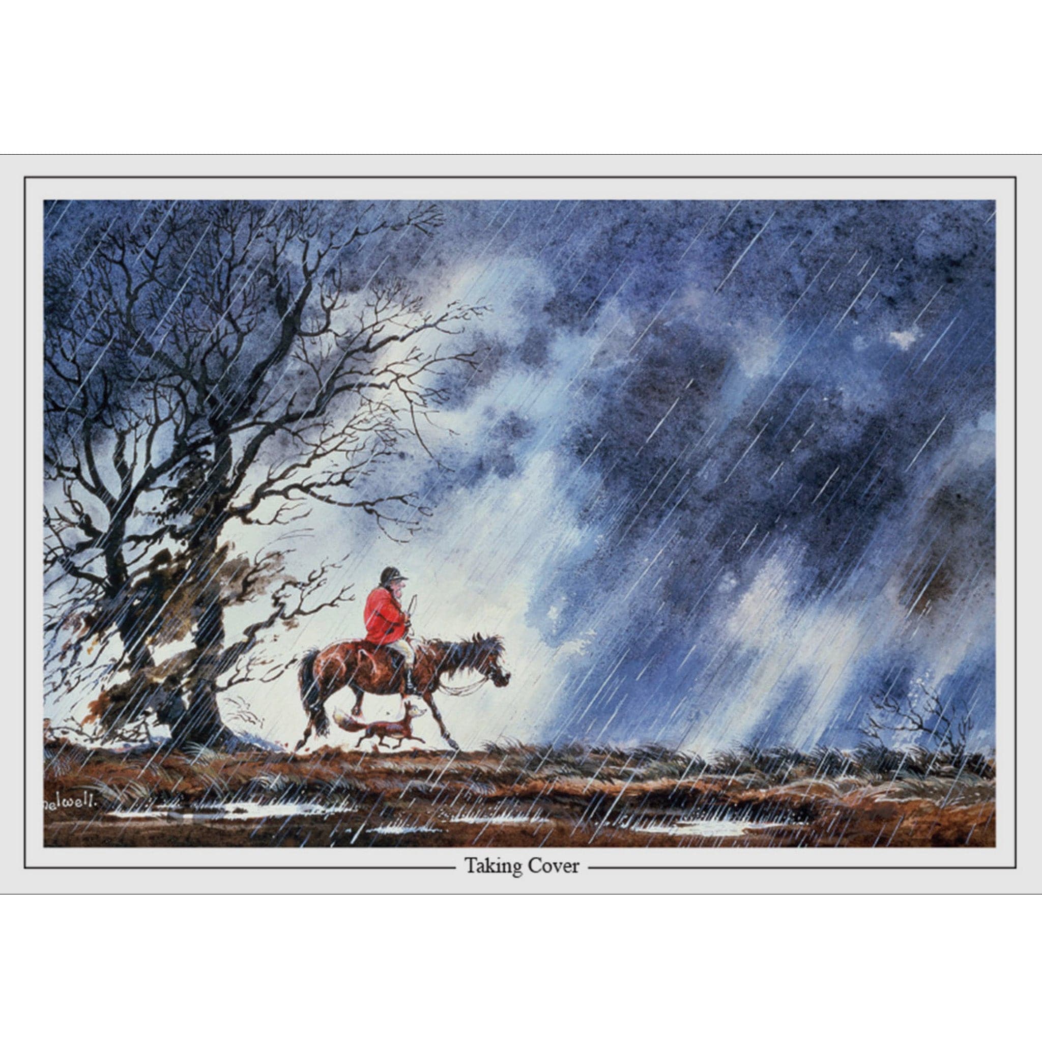 Thelwell Taking Cover Greeting Card THELTAKI01