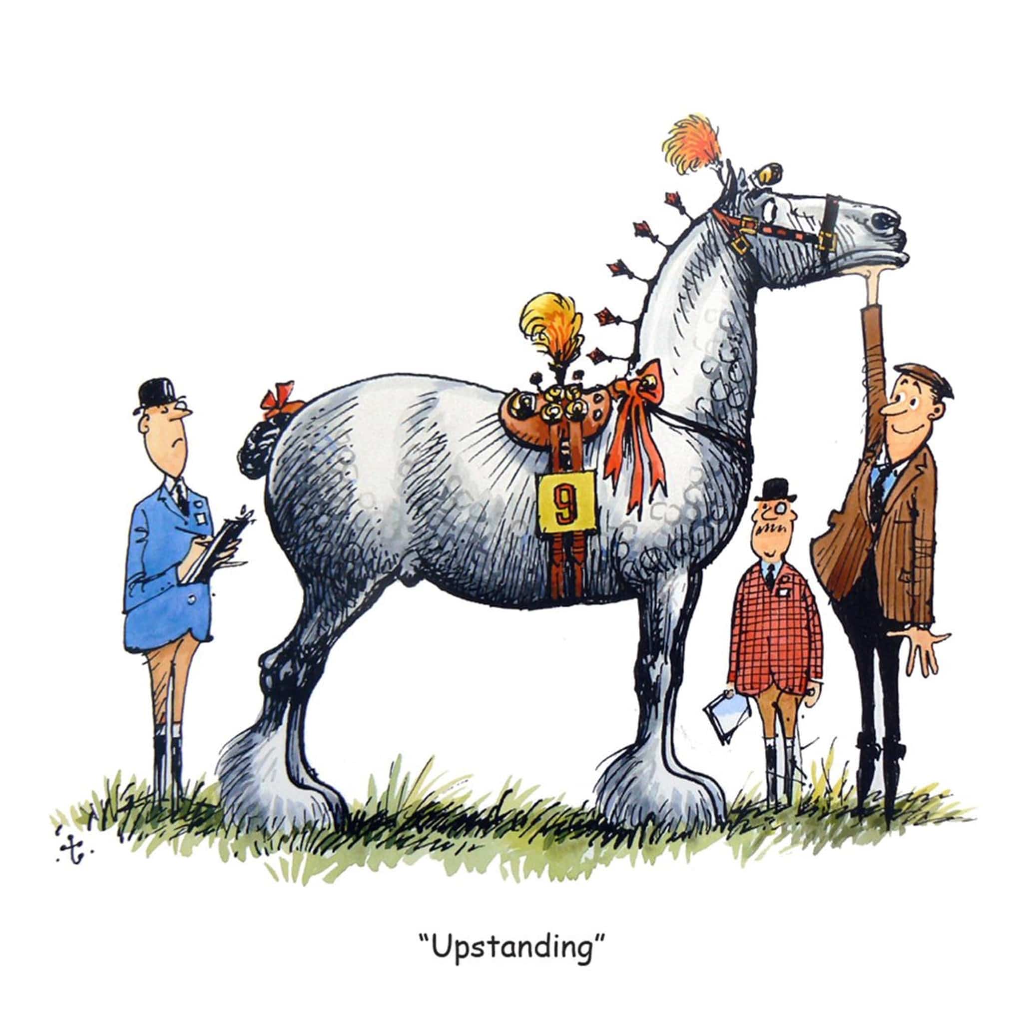 Thelwell Upstanding Greeting Card THELPONYGC007