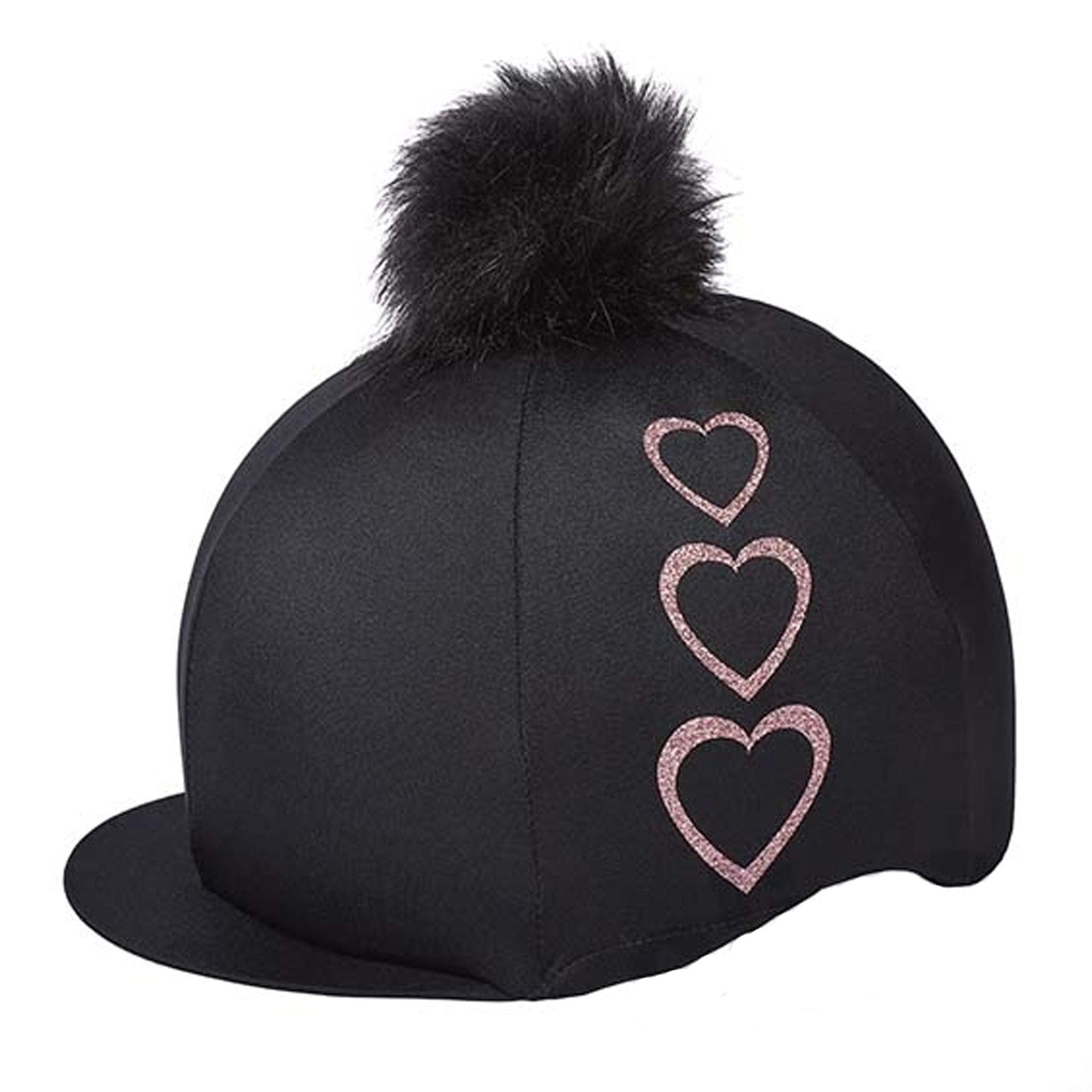 Elico Capz Three Hearts Hat Silk - Black