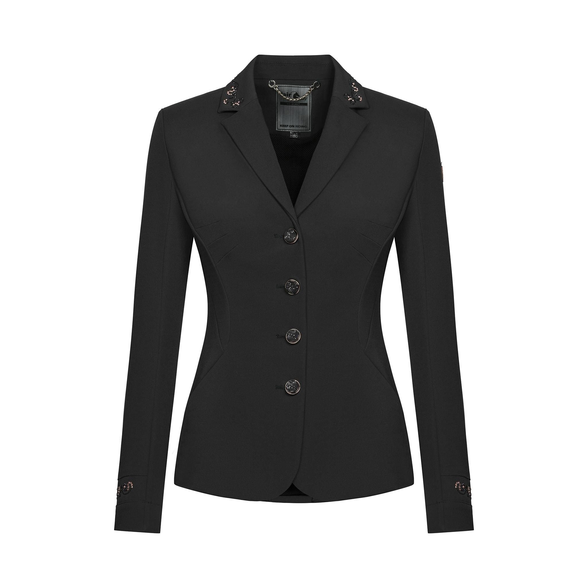 Fair Play Taylor Chic Rose Gold Show Jacket Black 09836