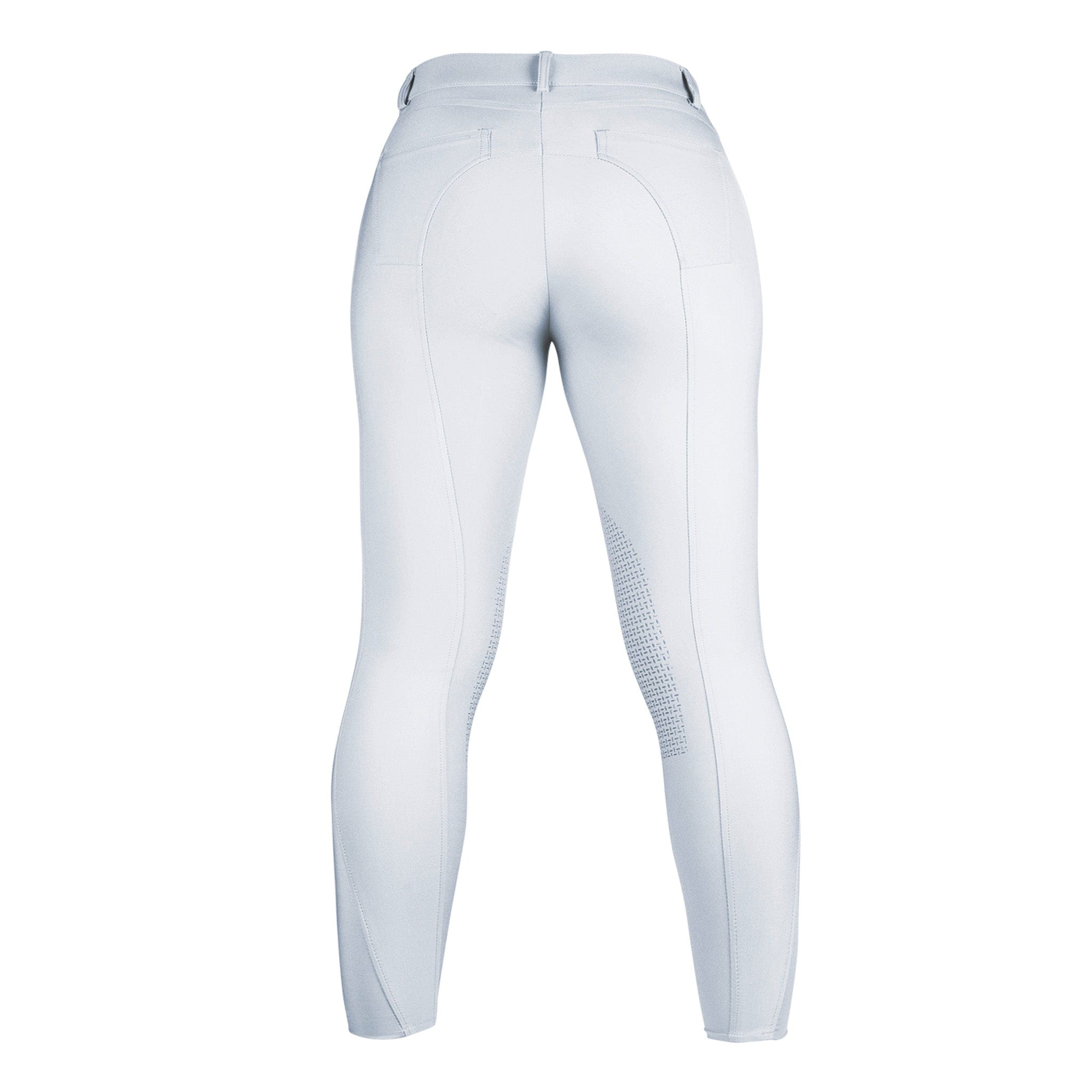 HKM Children's Sunshine Competition Silicone Knee Patch Breeches 12803 White Back View