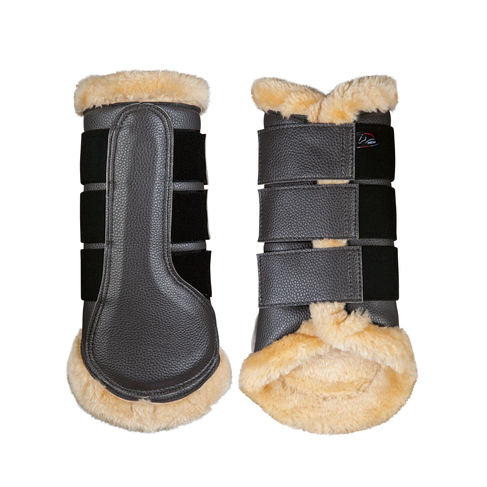 Hkm Premium Comfort Brushing Boots - Full (L) · Dark Grey