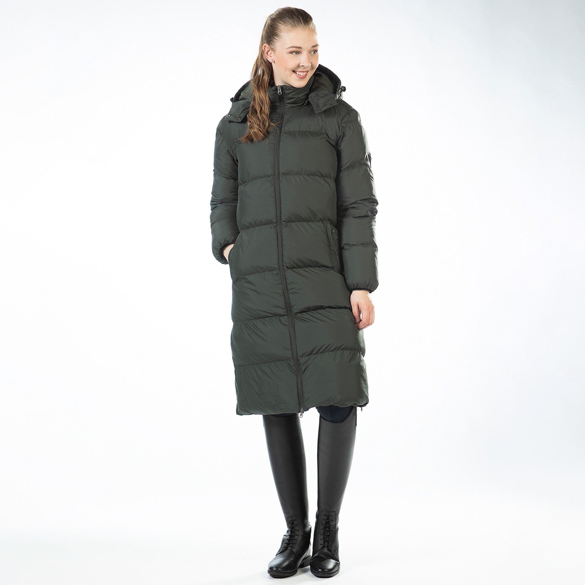 Hkm Preston Extra Long Riding Coat - UK 14 (L) · Green