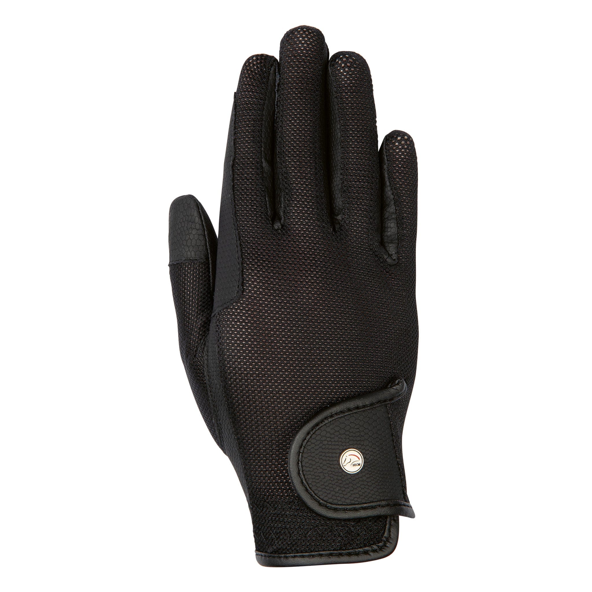 HKM Style Summer Riding Gloves 12453 Black Back Hand Mesh