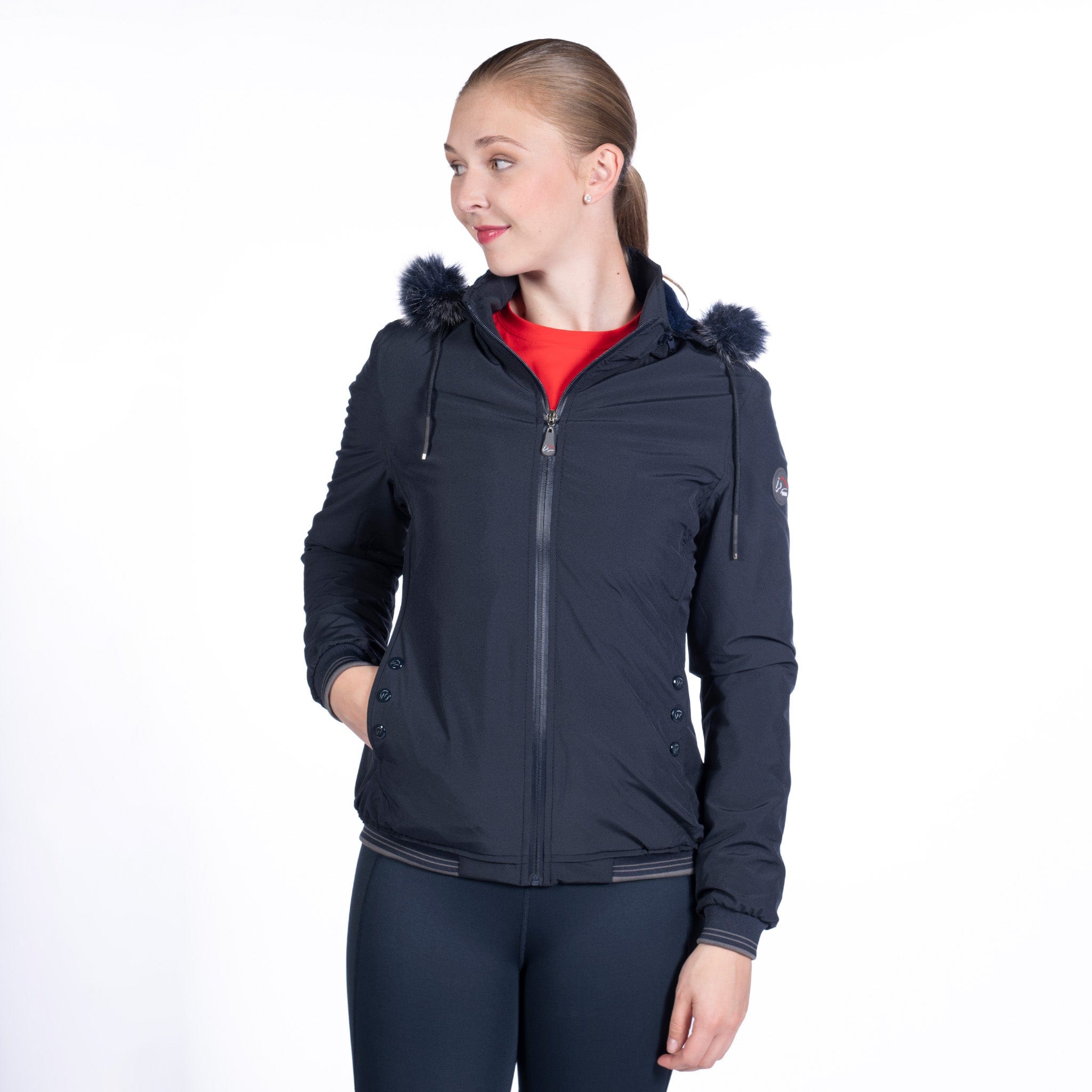 HKM Trend Winter Jacket 9799 Navy Front On Model