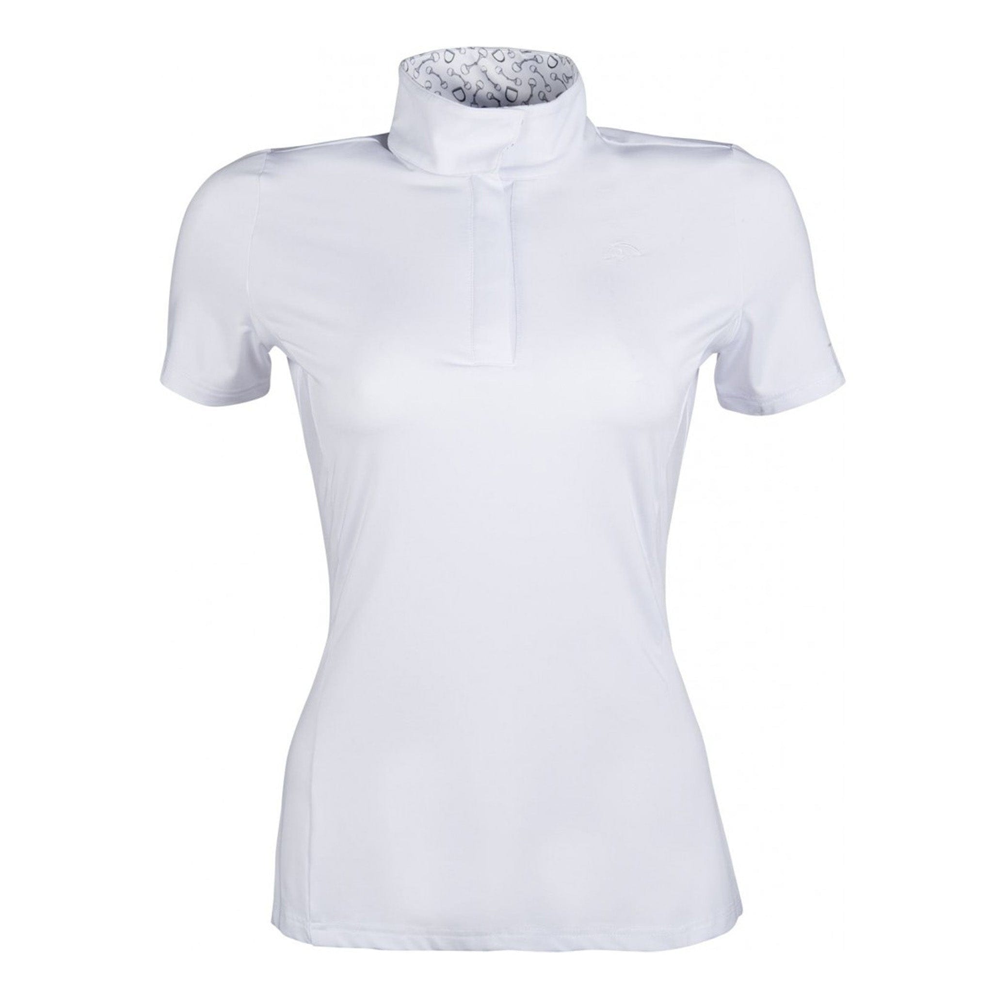 HKM Hunter Short Sleeve Show Shirt 12414 White Front View