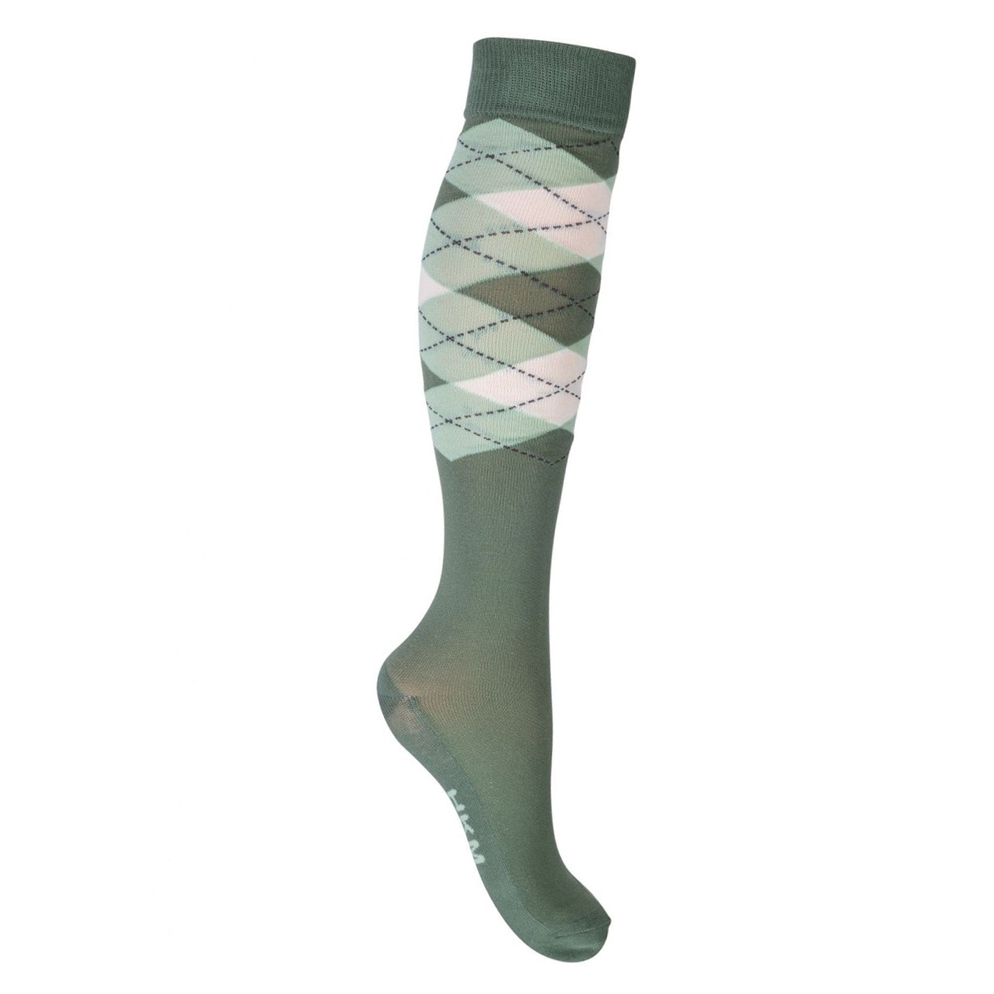 Hkm Check Classico Riding Socks - 35-38 · Green Check