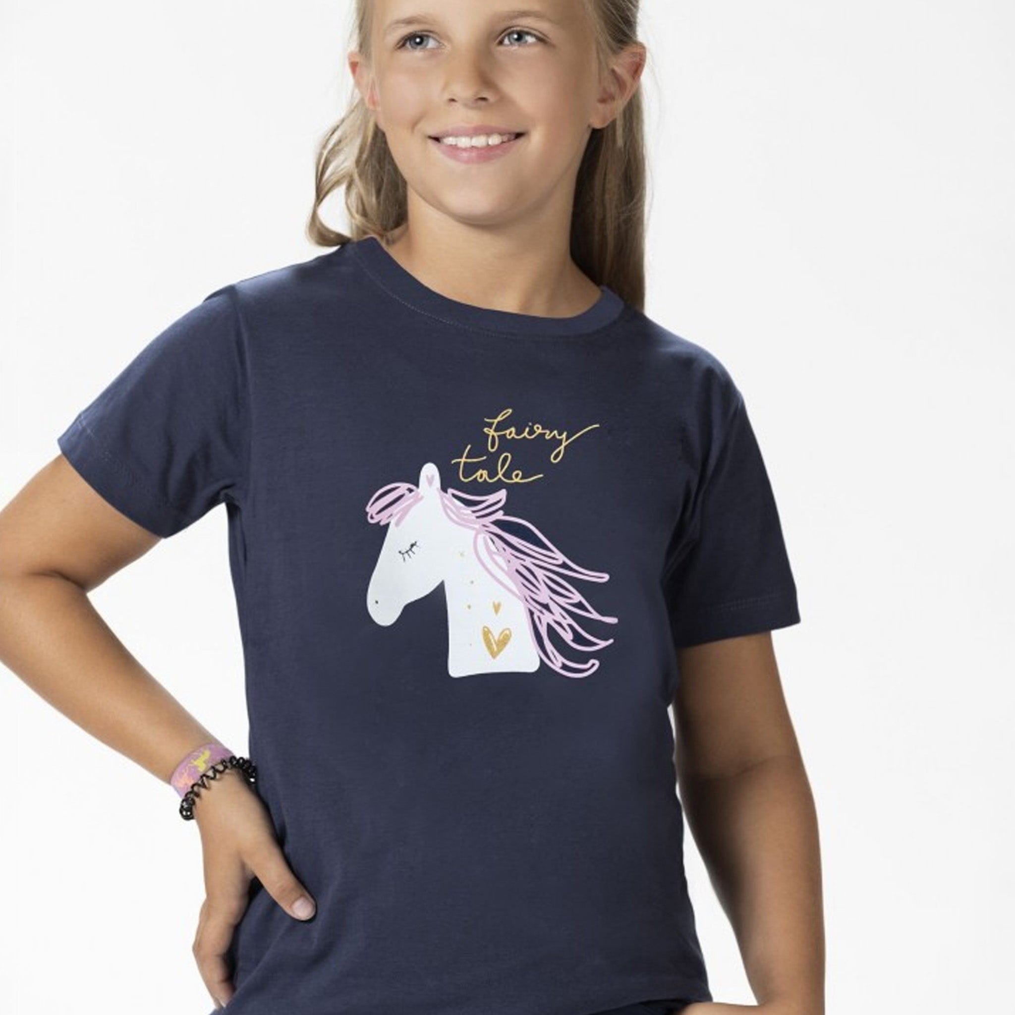 HKM Children's Fairy Tale T-Shirt 13131 Navy Blue Front On Child