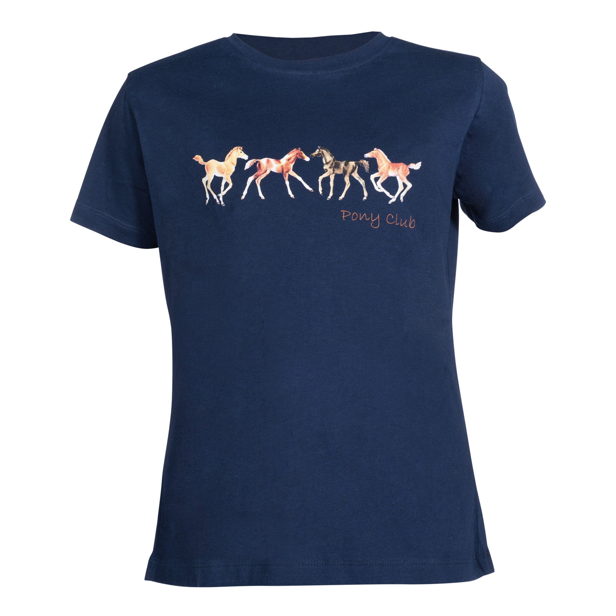 HKM Children's Pony Club T-Shirt 13688 Navy Front