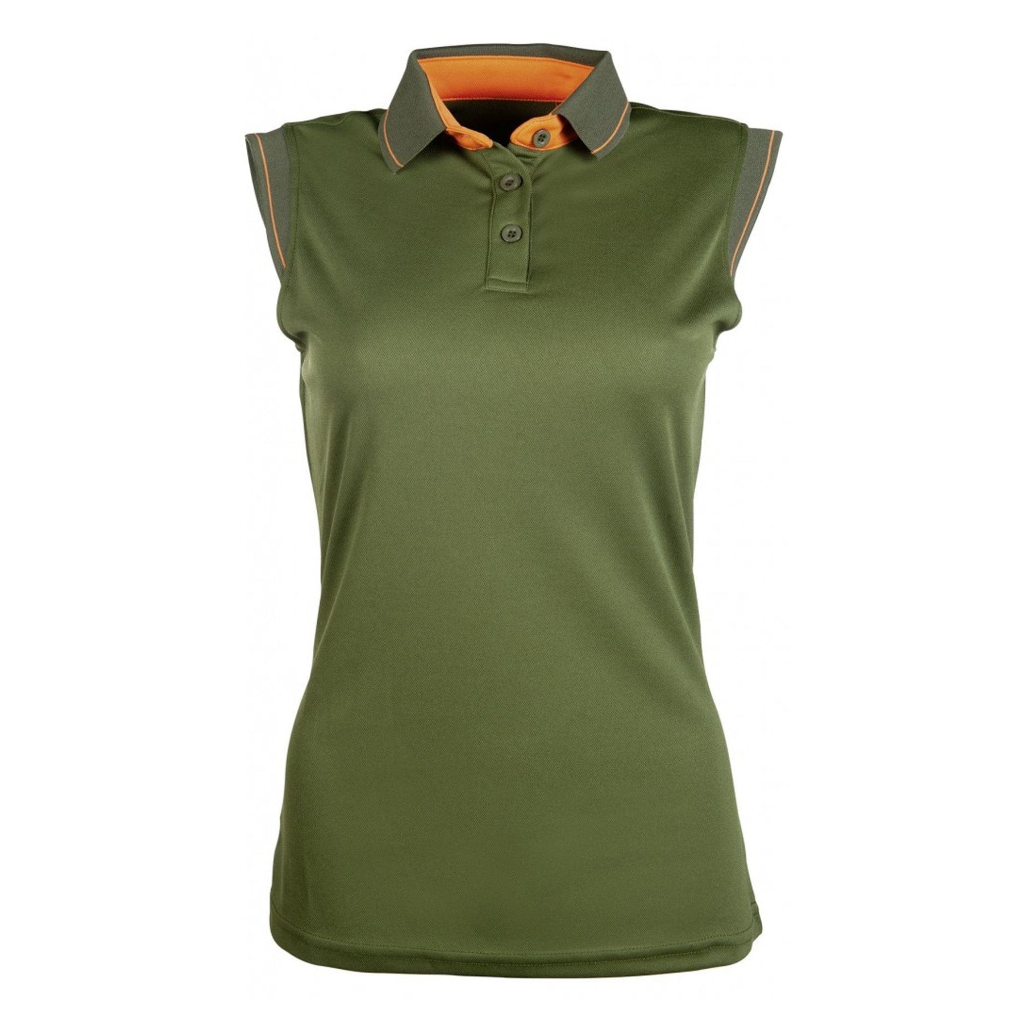 Hkm Classico Sleeveless Polo Shirt - UK 18 (XXL) · Olive Green