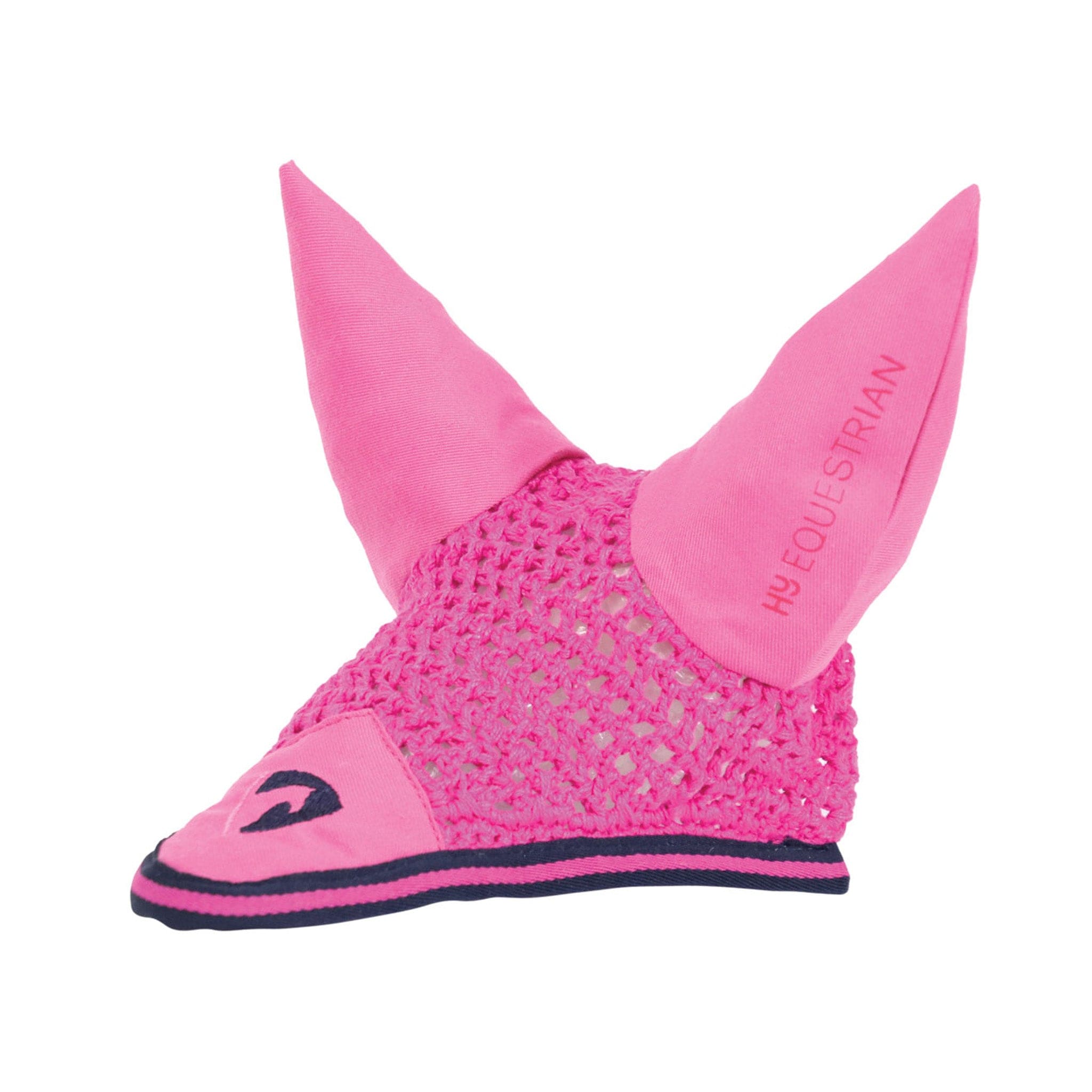 Hy Equestrian Belton Fly Veil - Pony/Cob · Pink and Navy