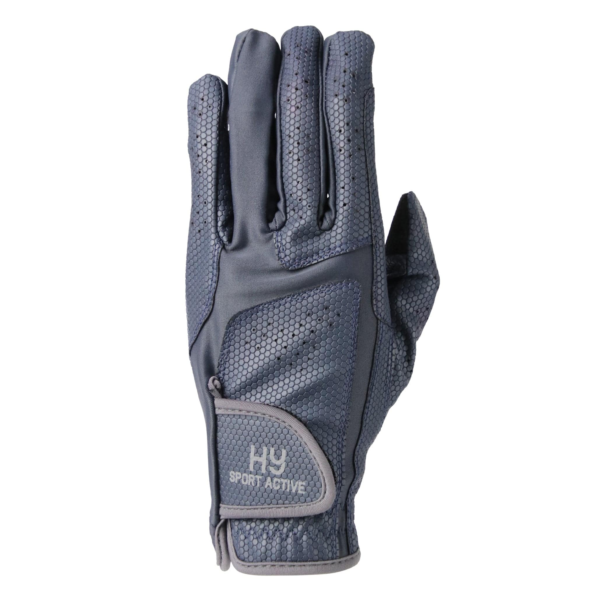 Hy Sport Active Young Rider Riding Gloves - Medium (15.5 - 16.5cm) · Navy