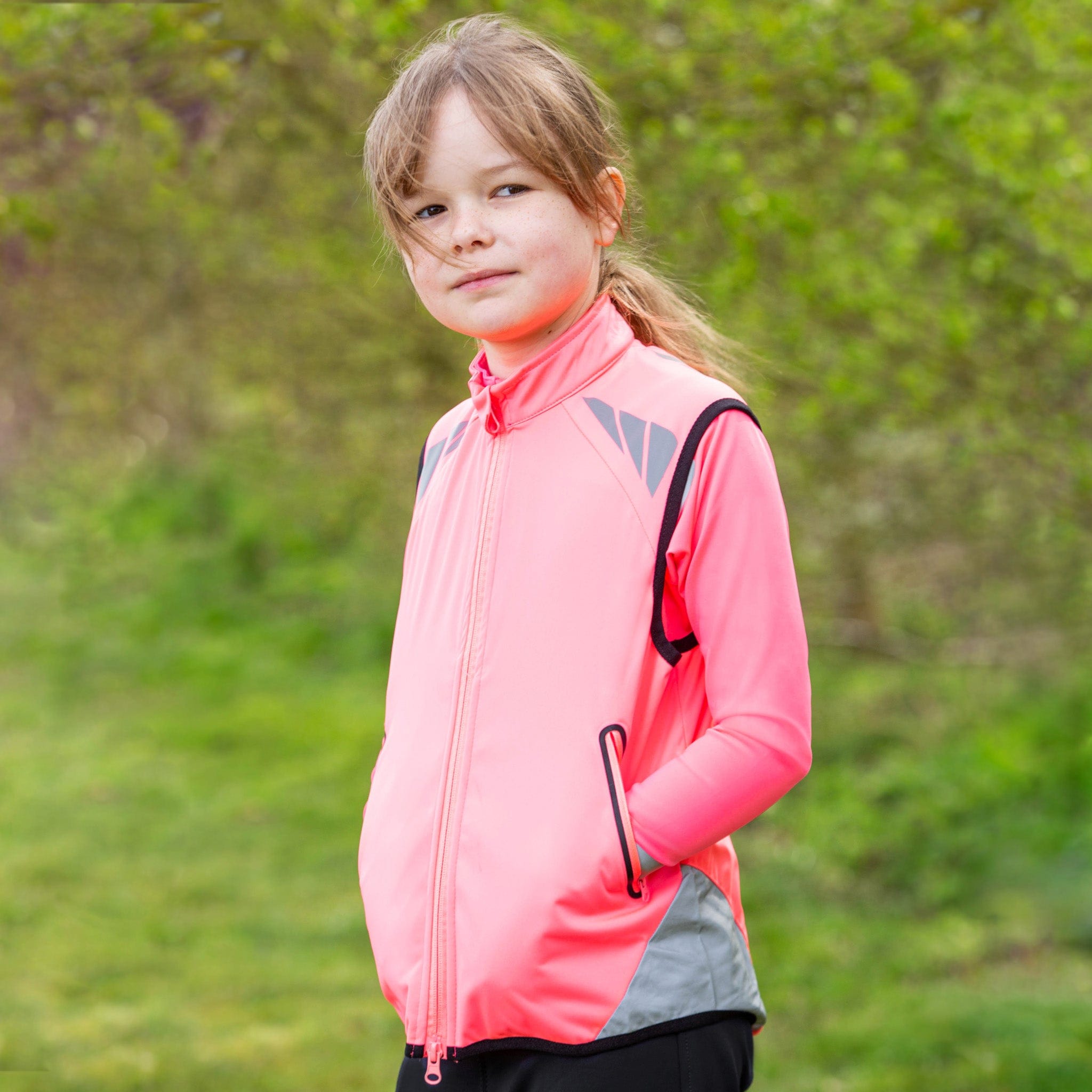 Hy Equestrian Children's Reflector Hi Viz Gilet - 8 - 10 Years · Pink