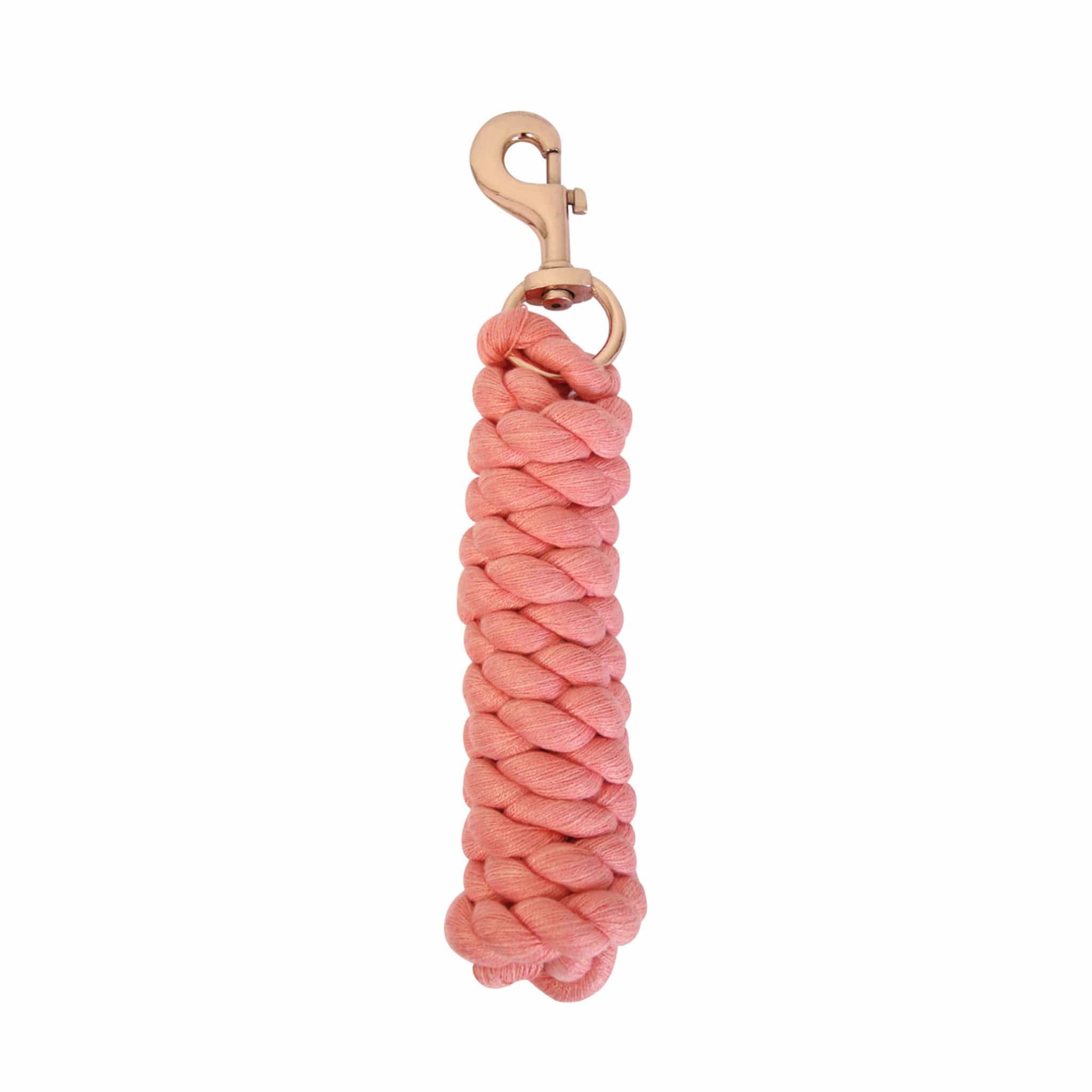 Hy Equestrian Rose Gold Lead Rope - Coral