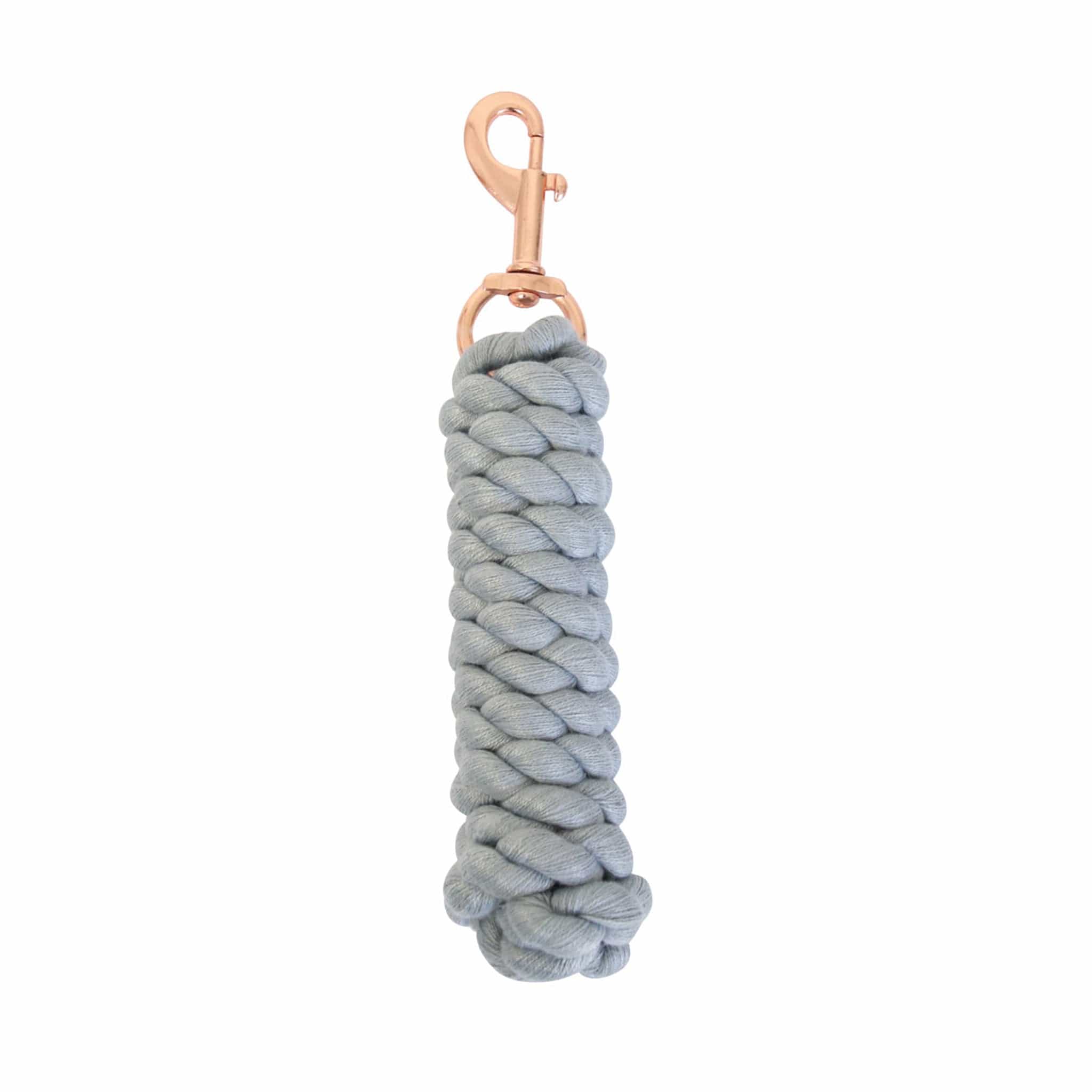 Hy Equestrian Rose Gold Lead Rope - Light Grey