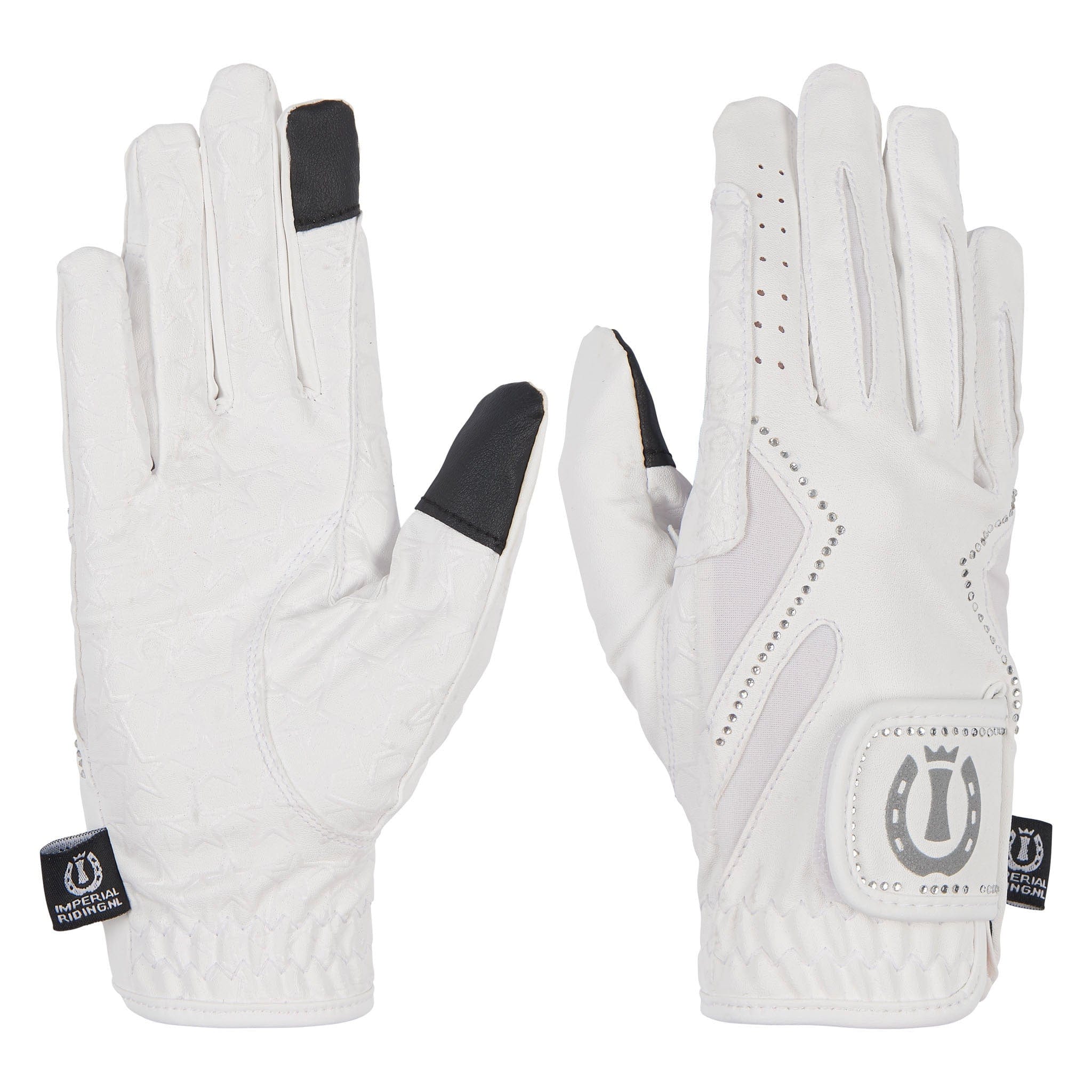 Imperial Riding Whatever Competition Riding Gloves KL50318001 White Palm and Back Hand