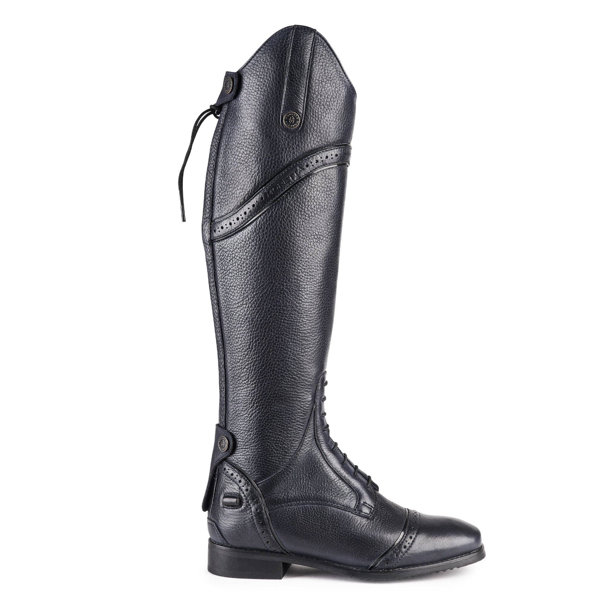 Navy leather 2024 riding boots