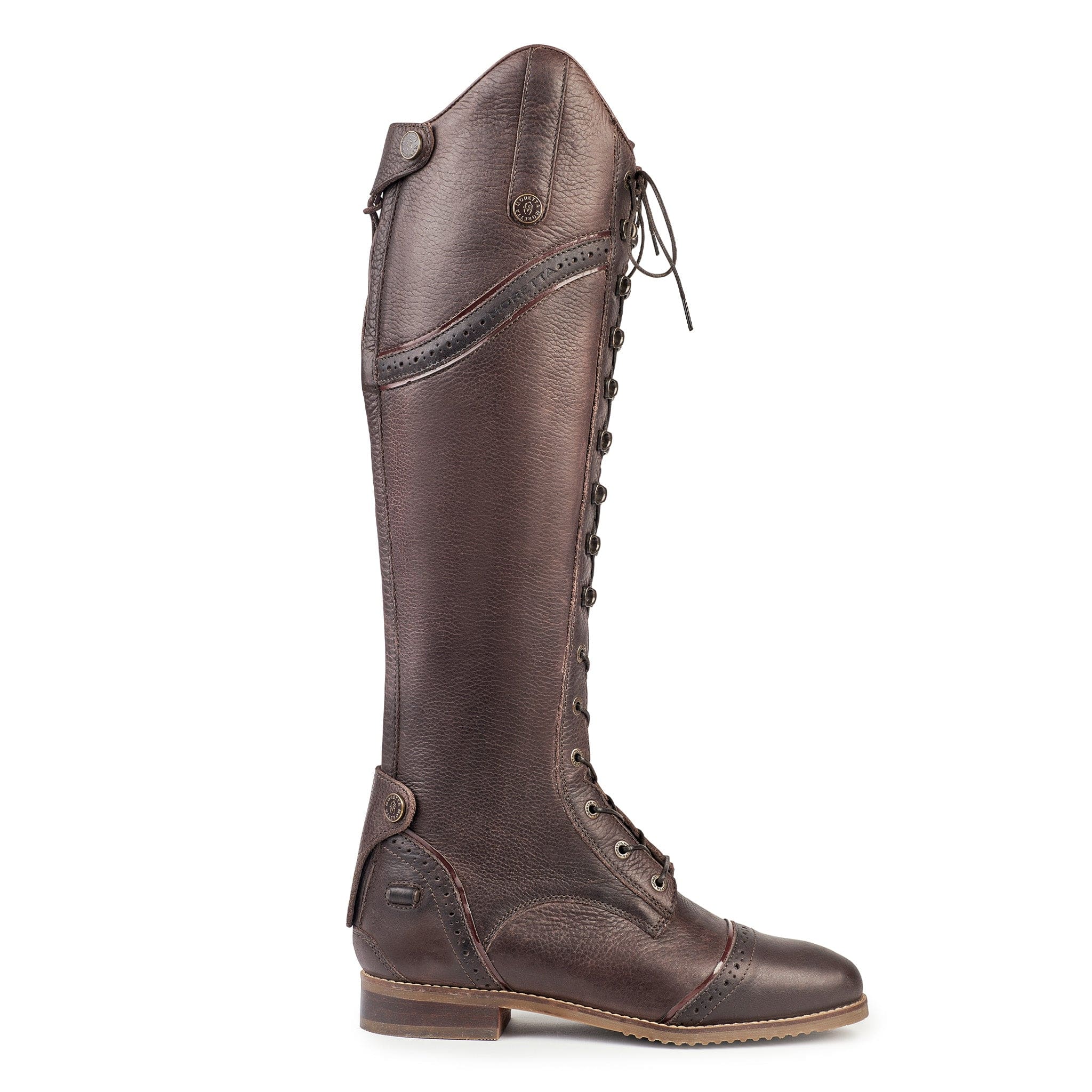 Moretta Maddalena Riding Boots Brown 9728 Outer Side View
