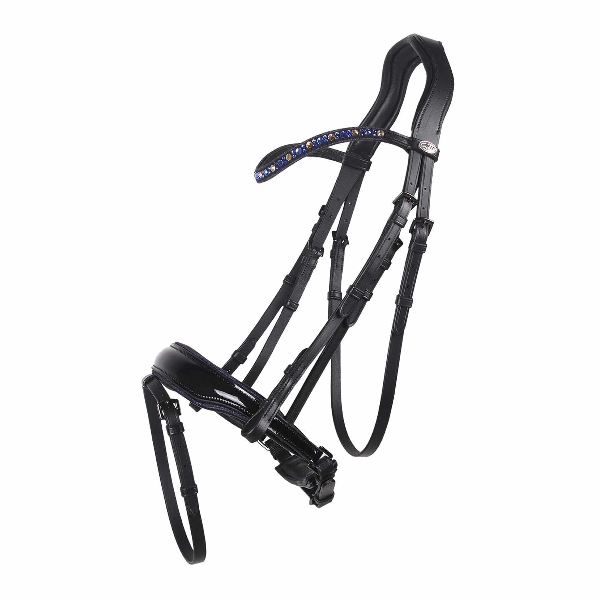 Qhp Orlando Bridle - Cob · Black And Navy