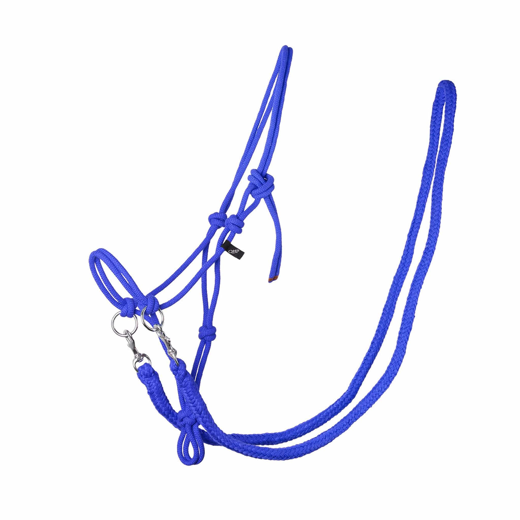 Qhp Rope Halter with Reins - Full · Cobalt Blue