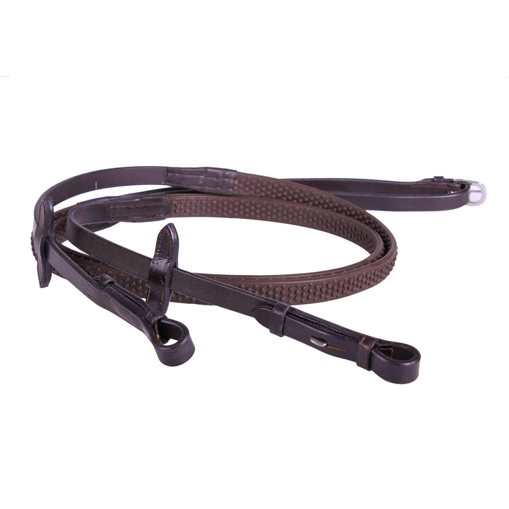 Qhp Soft Rubber Reins - Full (280cm) · Brown