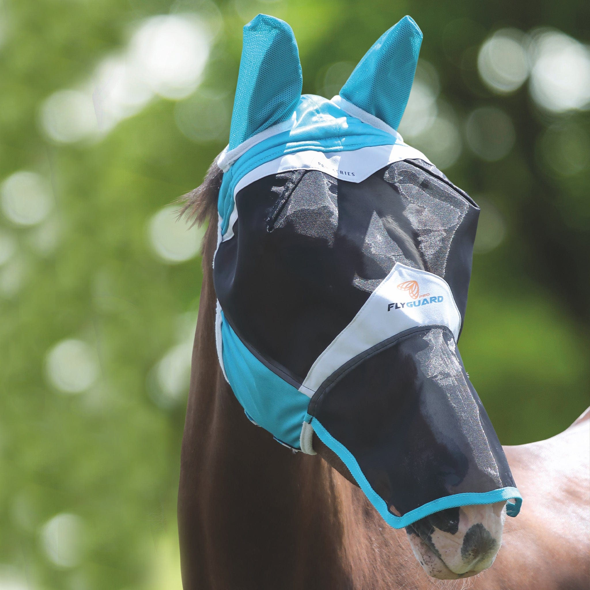 FlyGuard Pro Fine Mesh Fly Mask with Ears and Nose