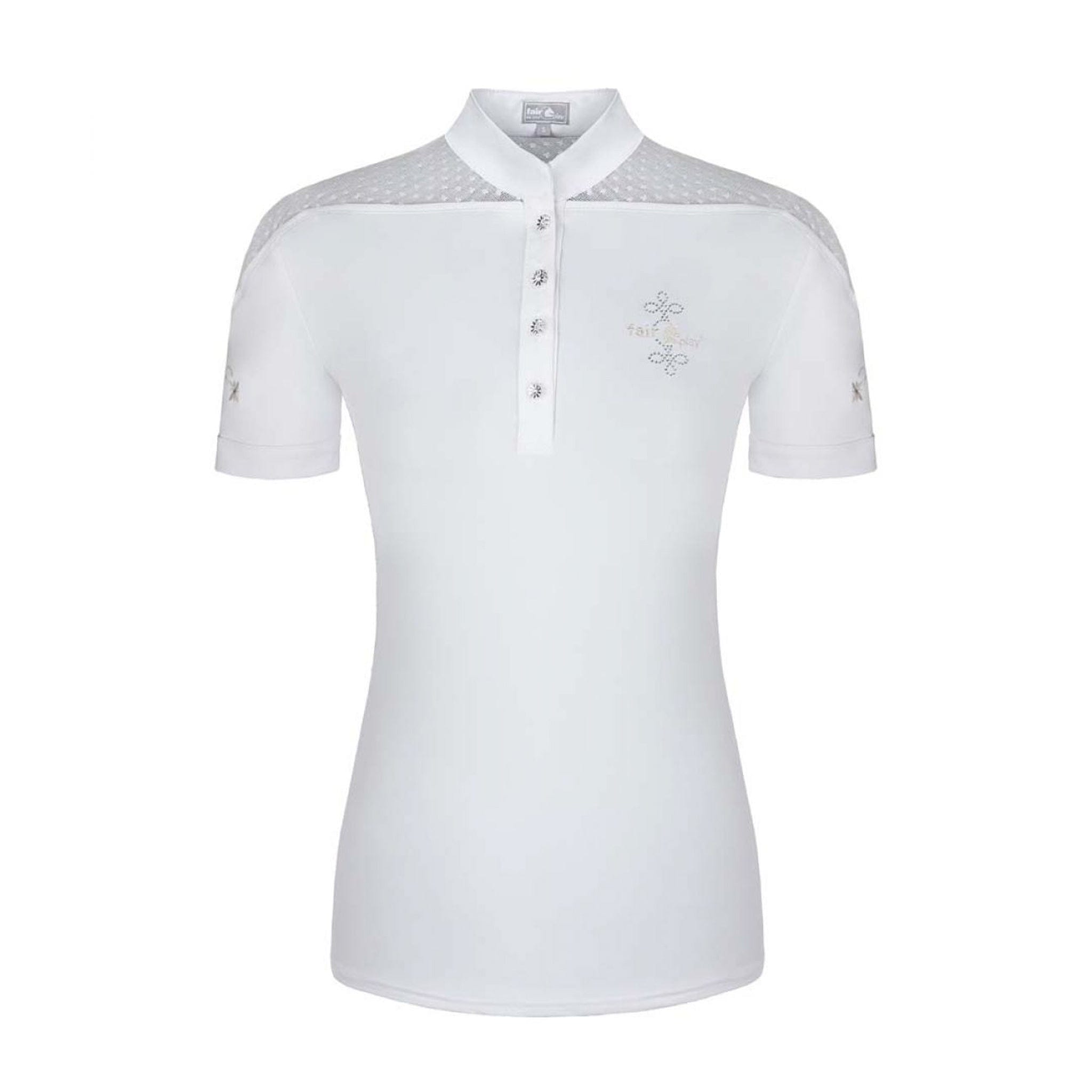 Fair Play Letizia Short Sleeve Show Shirt White 03241