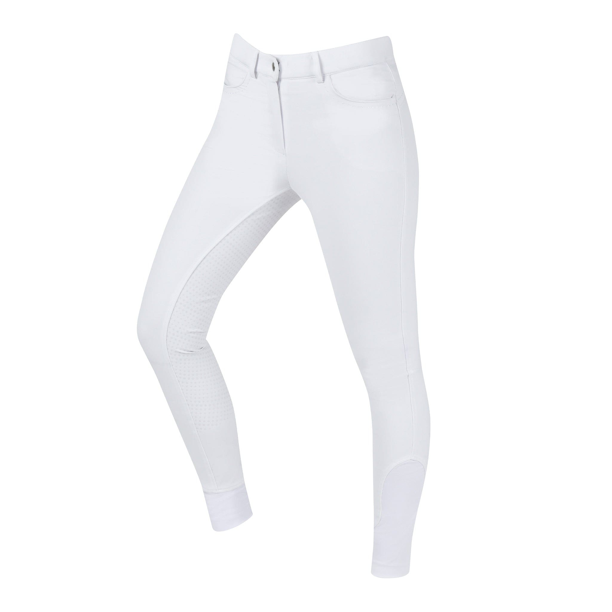 Dublin Shelby Silicone Full Seat Breeches - UK 12 · White