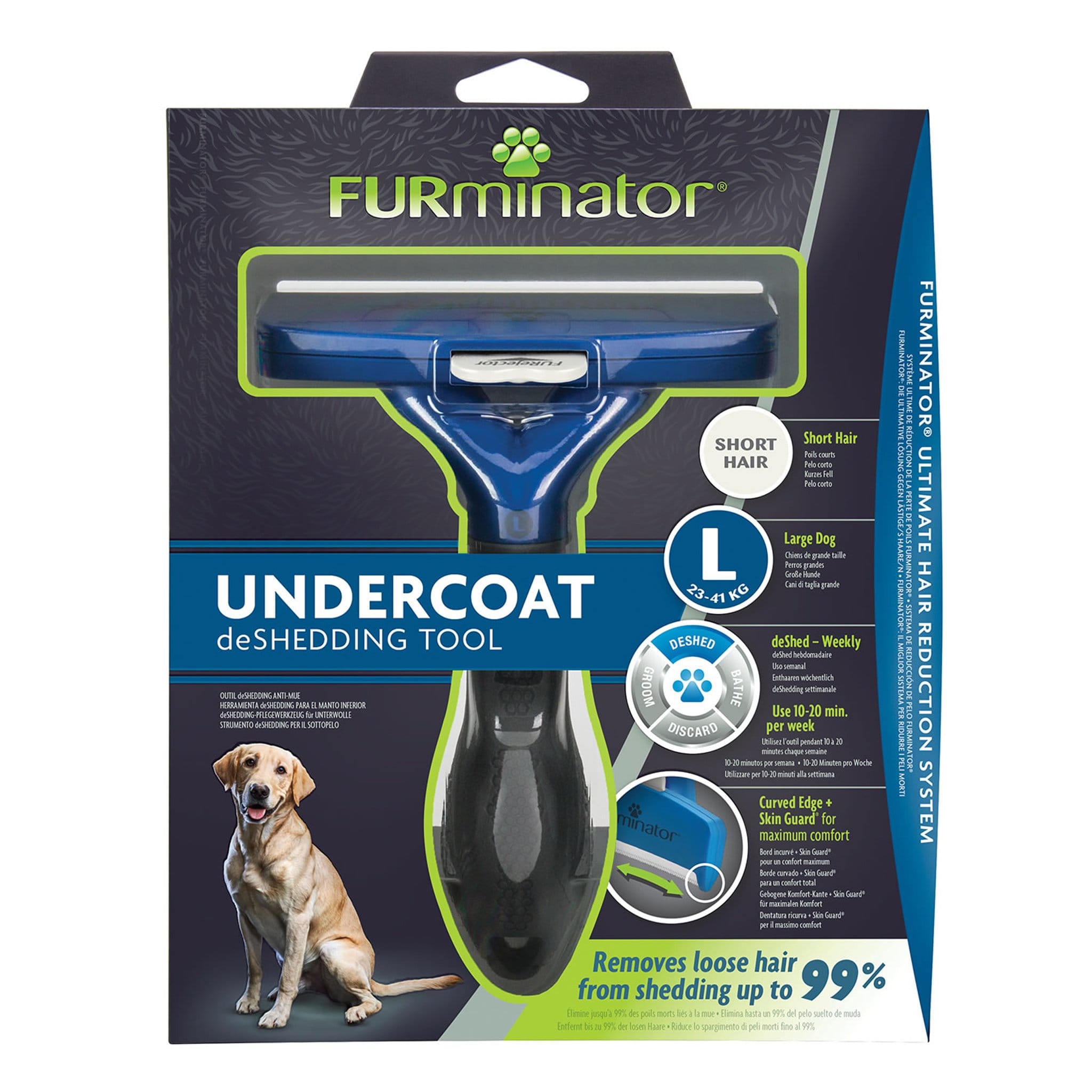 Photos - Equestrianism FURminator Undercoat Deshedding Tool for Short Hair Dogs - Large 025/FUR01 