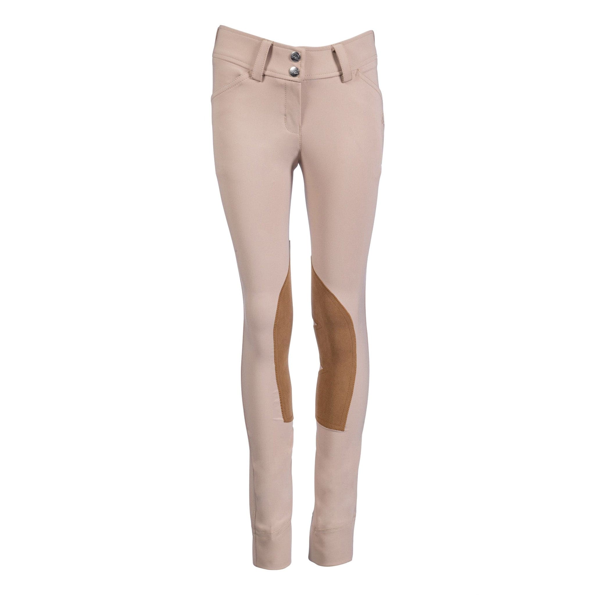 HKM Children's Hunter Alos Knee Patch Breeches Front 14132