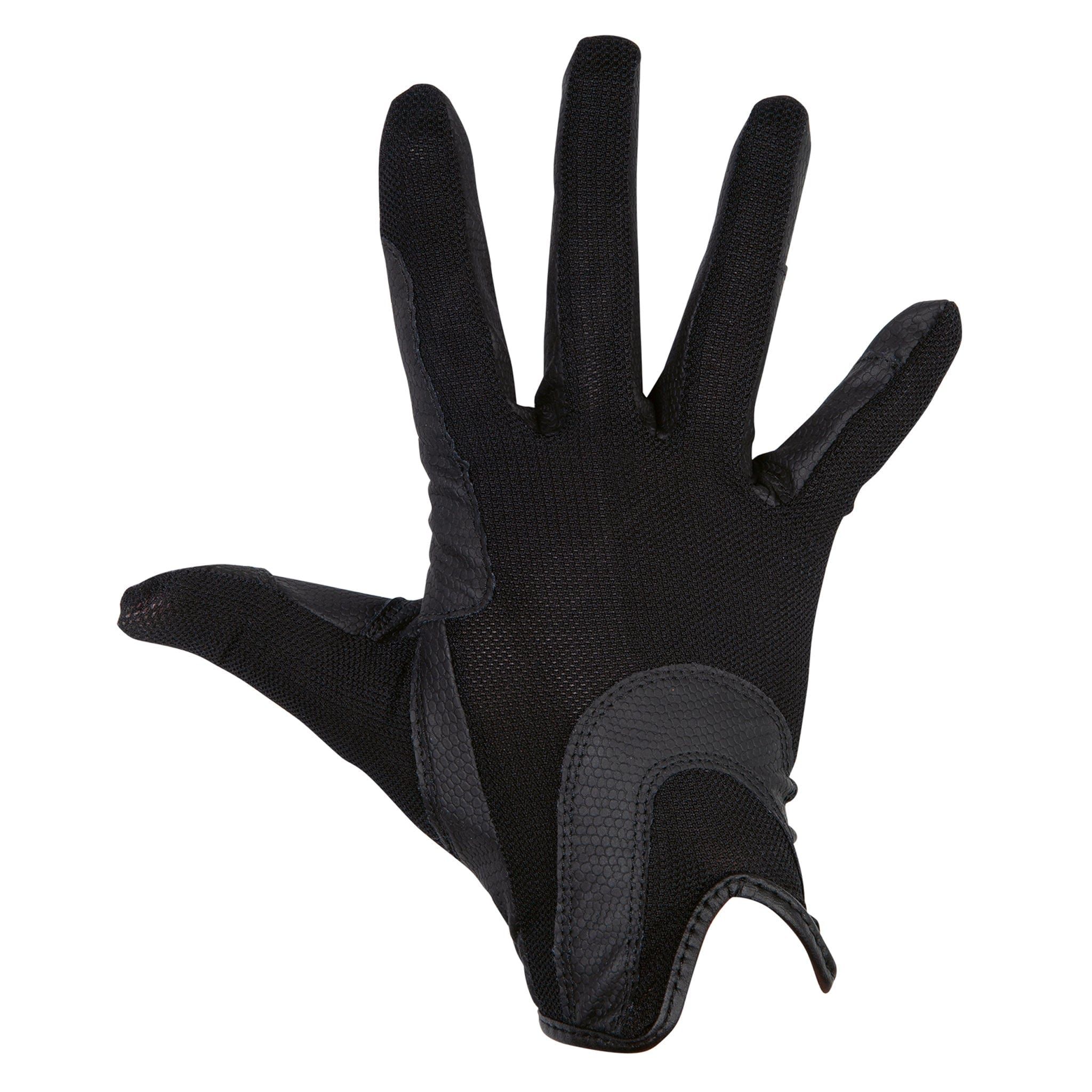 HKM Children's Mesh Grip Riding Gloves 12815 Black Back Hand
