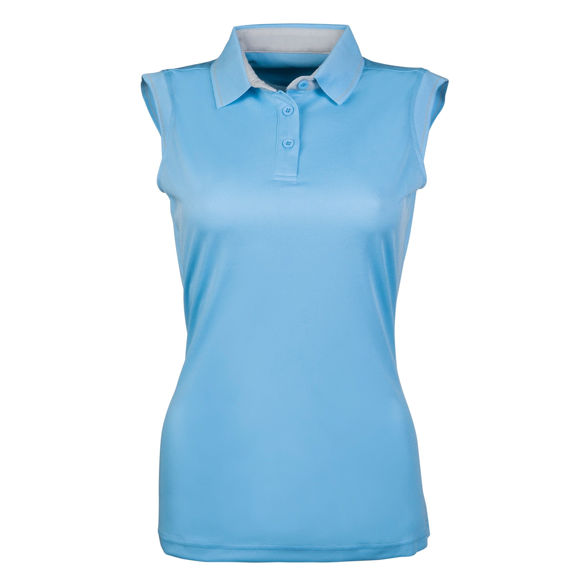 HKM Classico Sleeveless Polo Shirt 12703 Light Blue Front