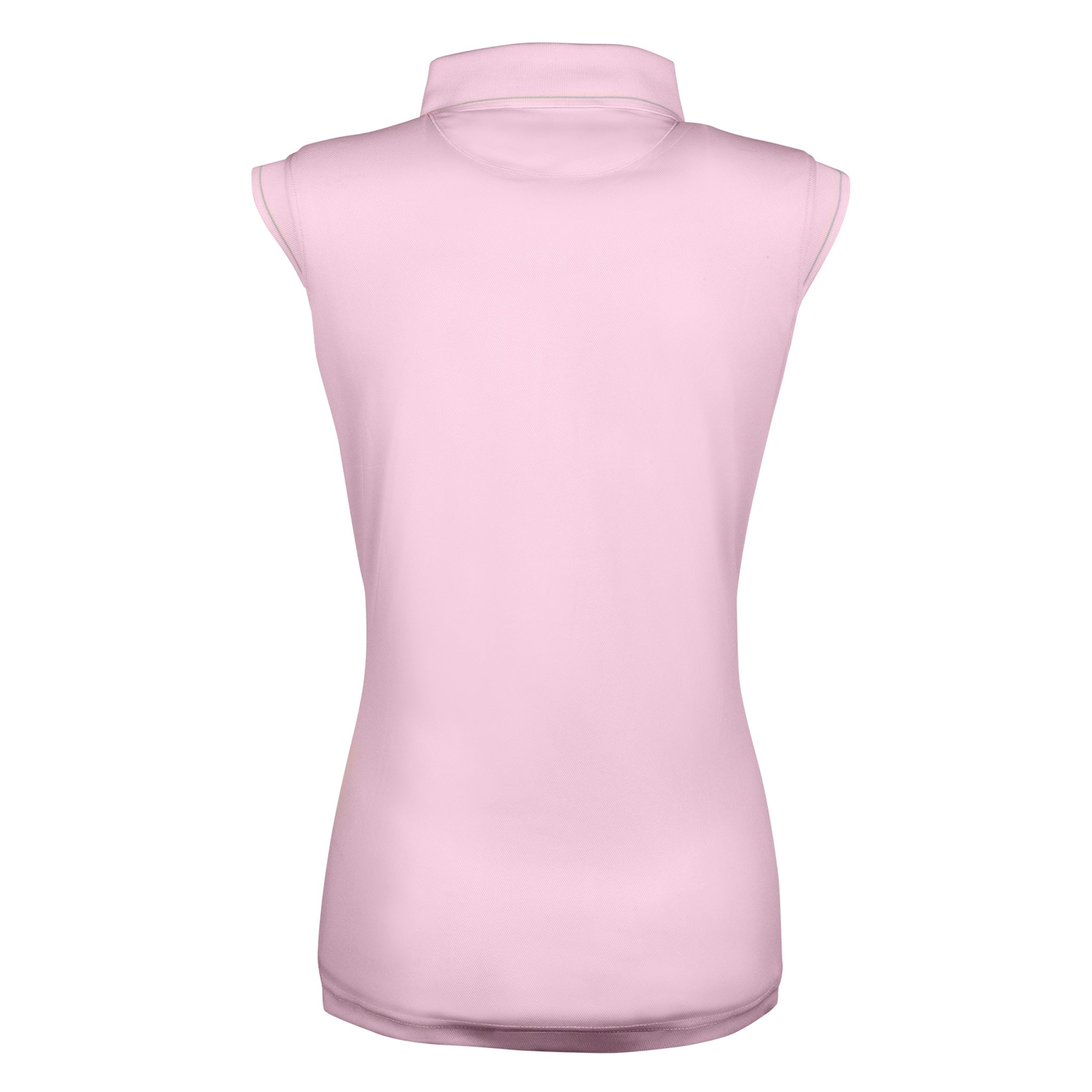 HKM Classico Sleeveless Polo Shirt 12703 Light Rose Pink Back
