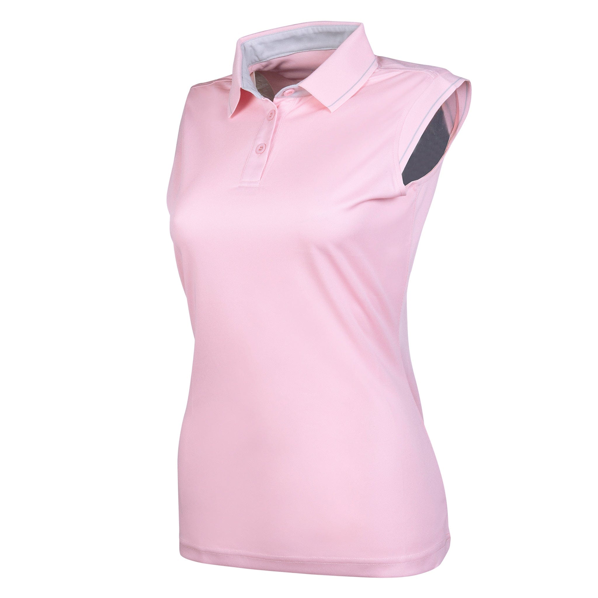 HKM Classico Sleeveless Polo Shirt 12703 Light Pink Front Side