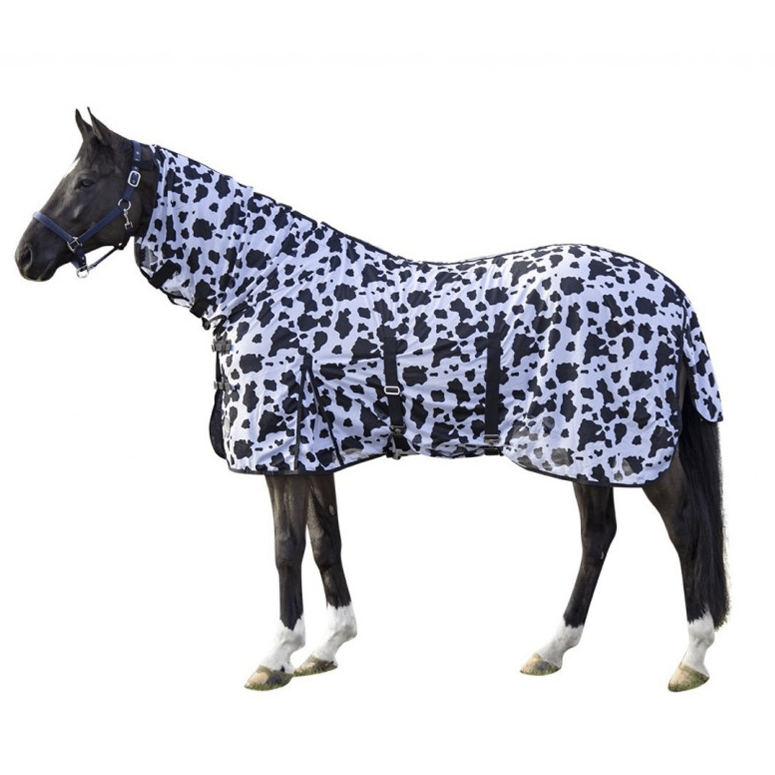HKM Cow Print Combo Fly Rug EQUUS