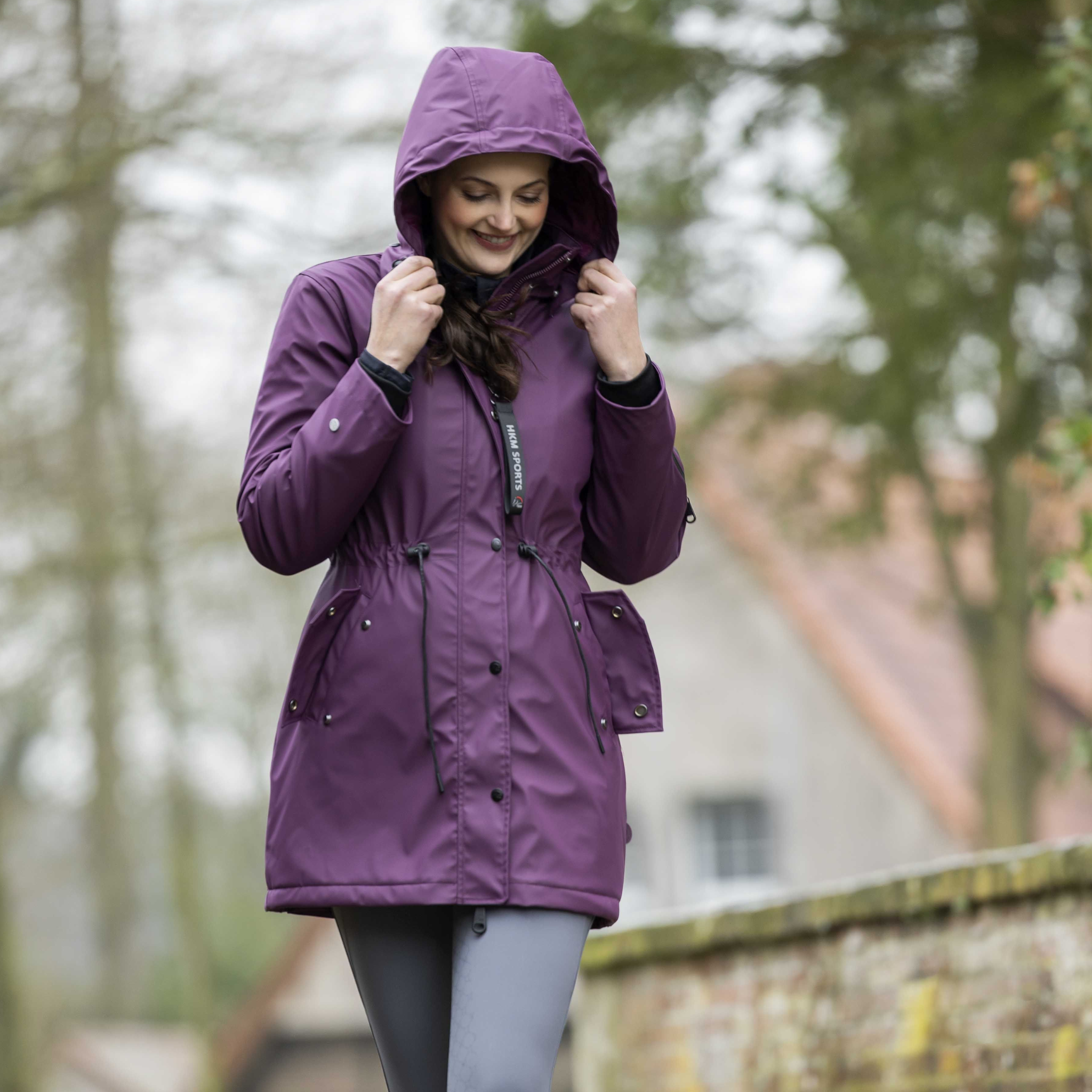 Hkm Dallas Waterproof Riding Jacket - UK 14 · Dark Lilac