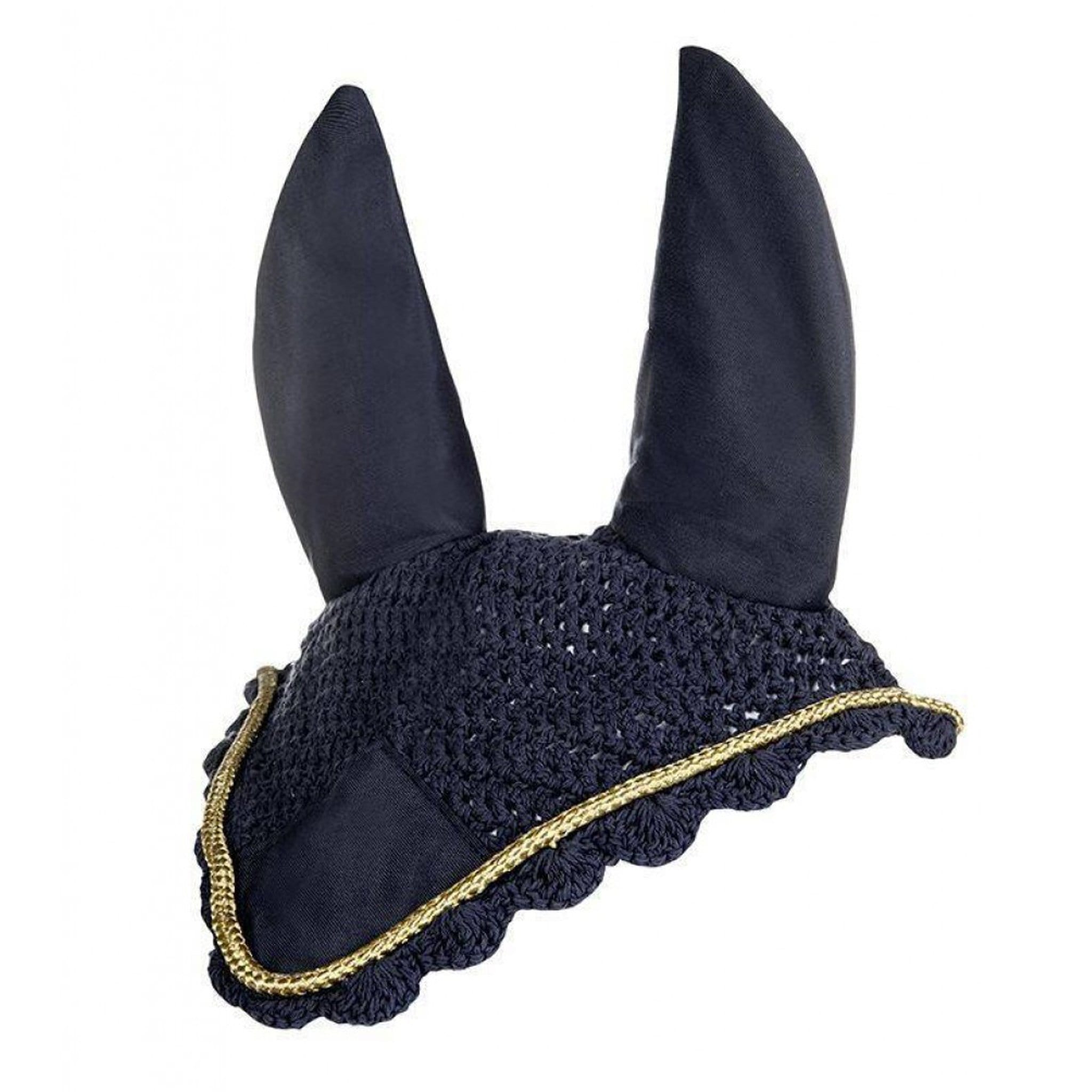 Hkm Ear Bonnet - Cob · Deep Blue and Gold