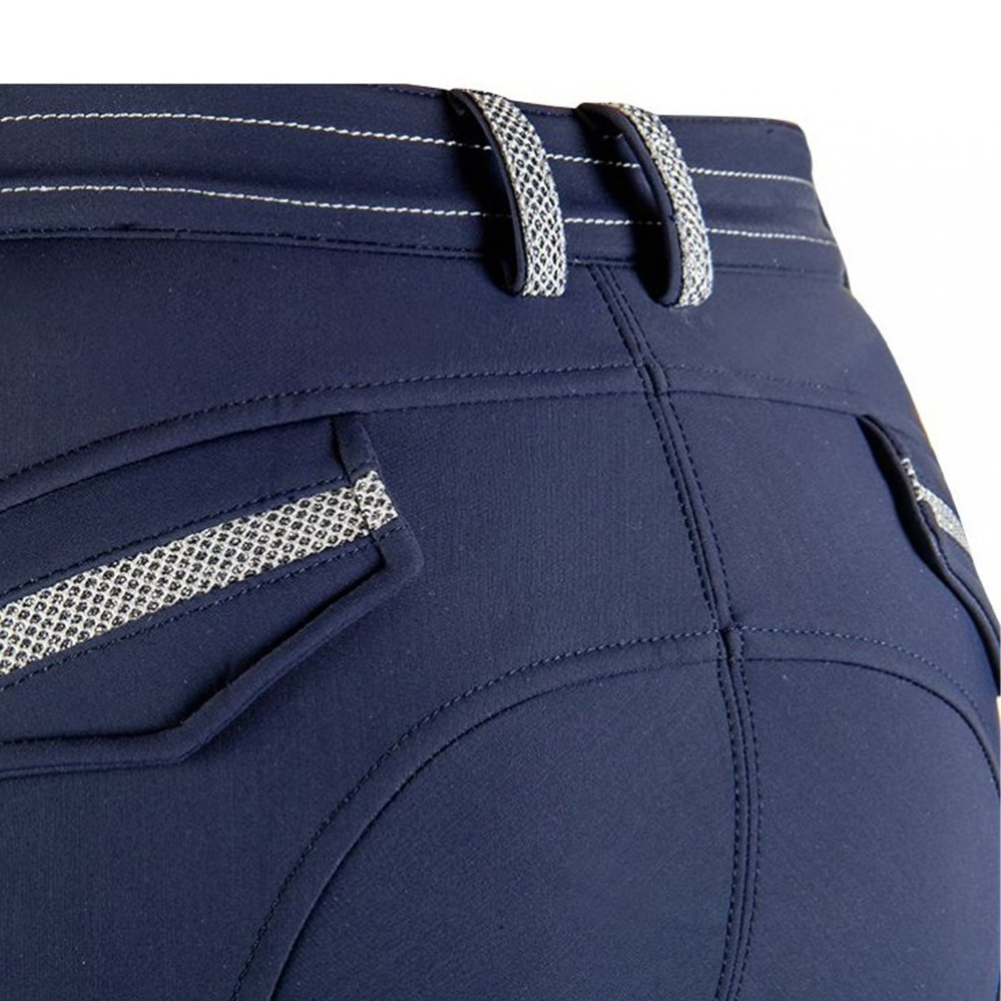 HKM Elegance Softshell Breeches Deep Blue Belt12240