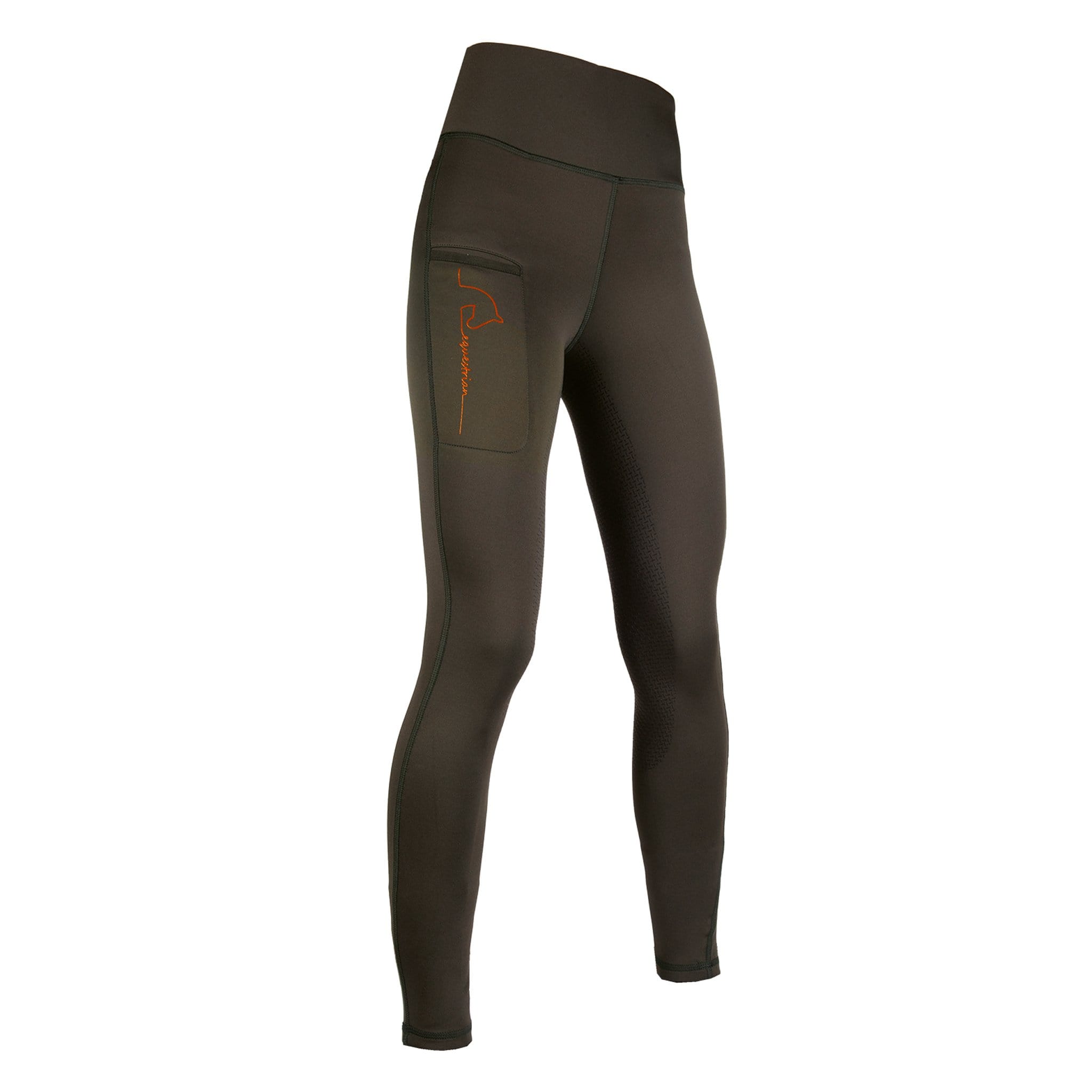 HKM Equestrian Silicone Full Seat Riding Tights 12658 Front