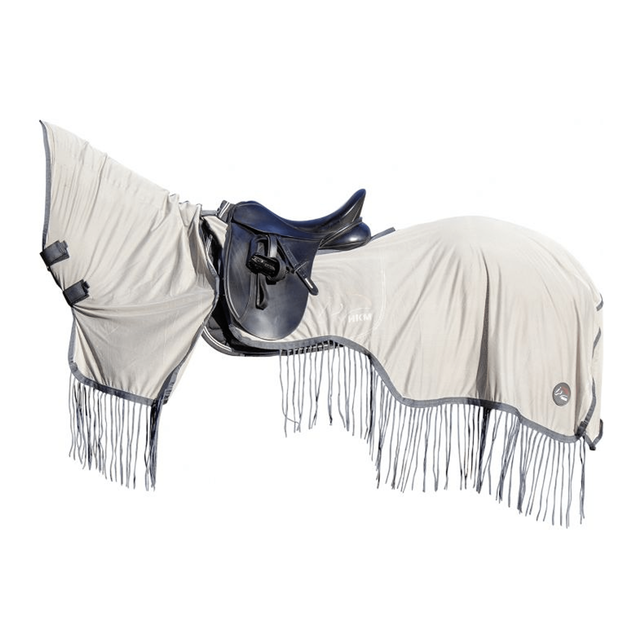 HKM Fringed Ride On Fly Rug with Detachable Neck Studio 12837