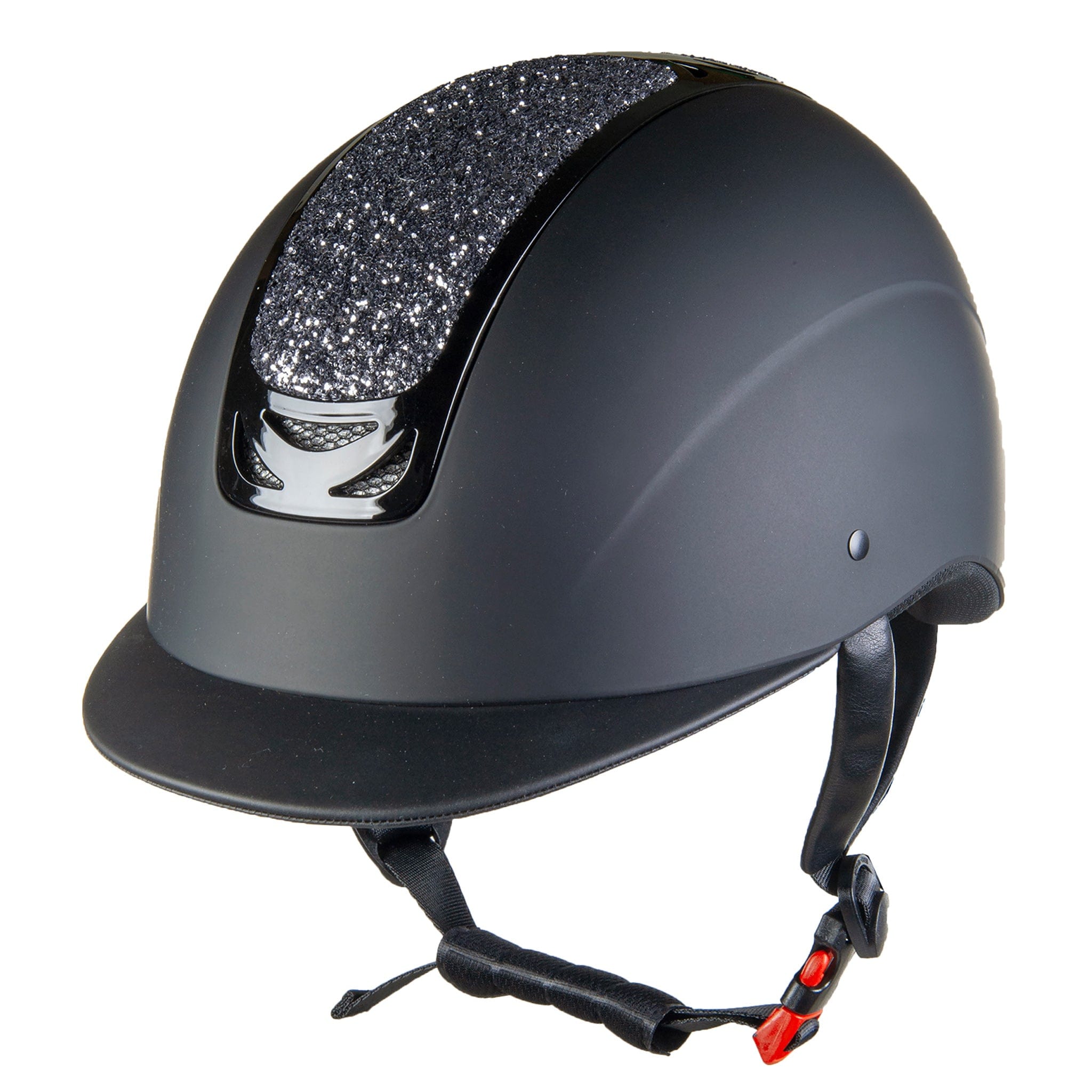HKM Glamour Riding Hat 11800 Black and Silver Sparkle
