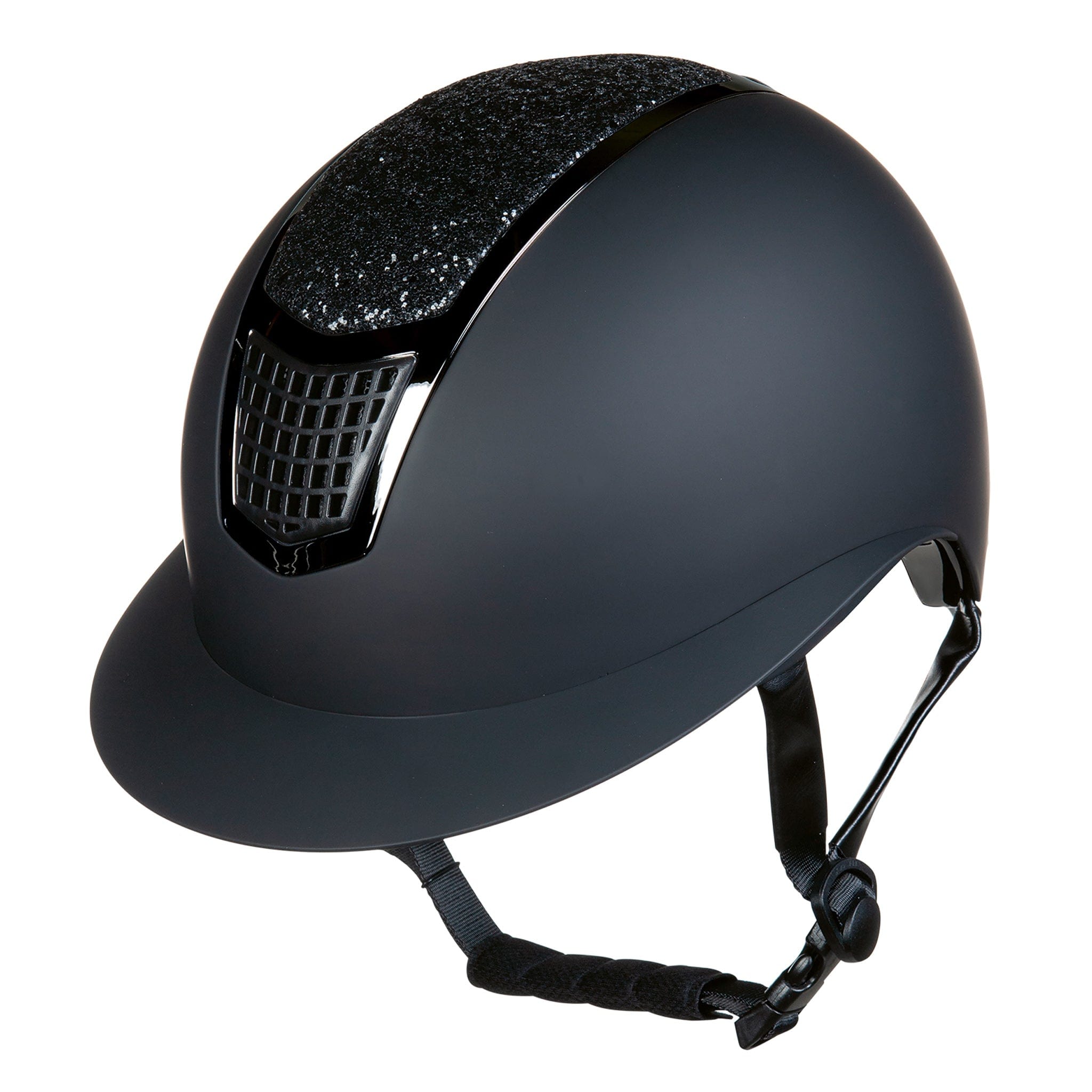 Hkm Glamour Shield Wide Peak Riding Hat - 59cm - 61cm · Black