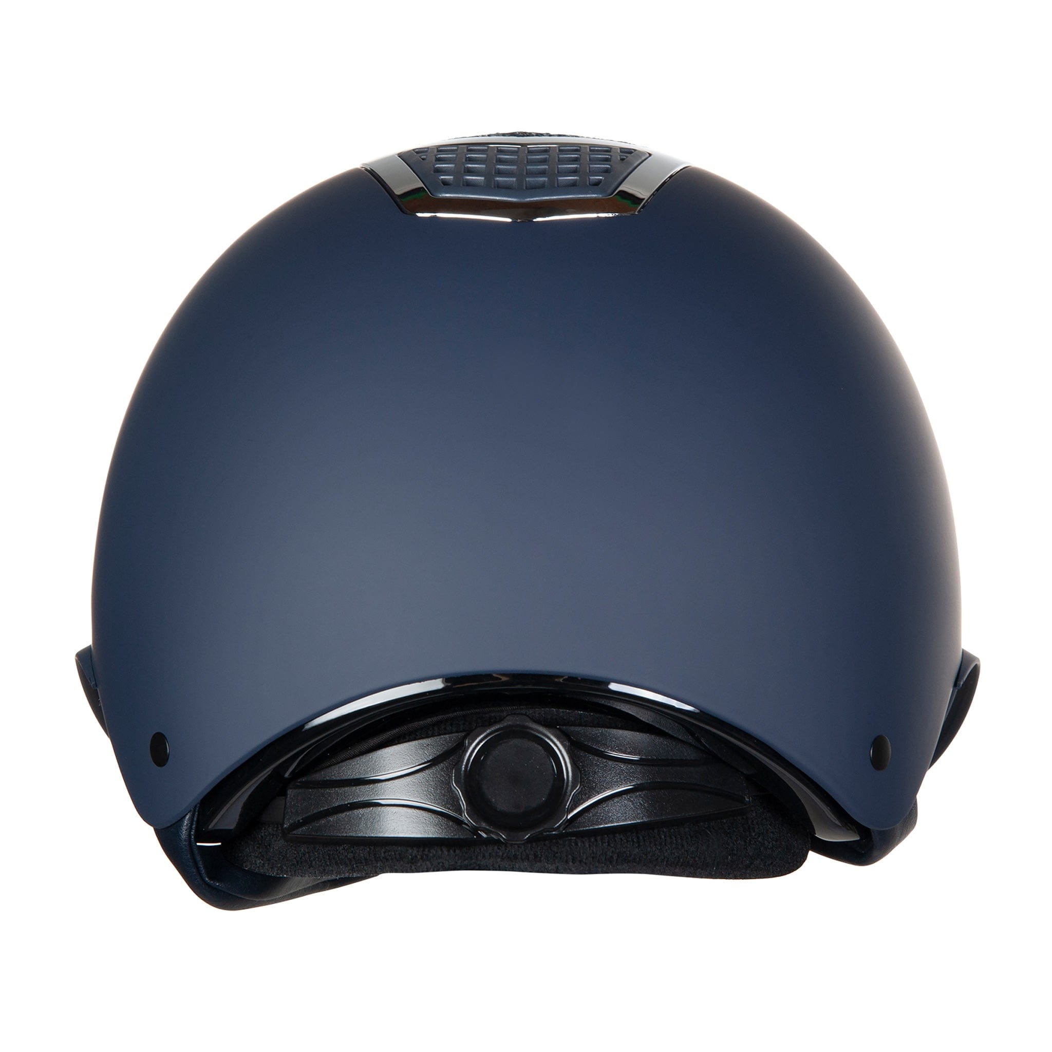 HKM Glamour Shield Riding Hat 12926 Navy and Silver Back