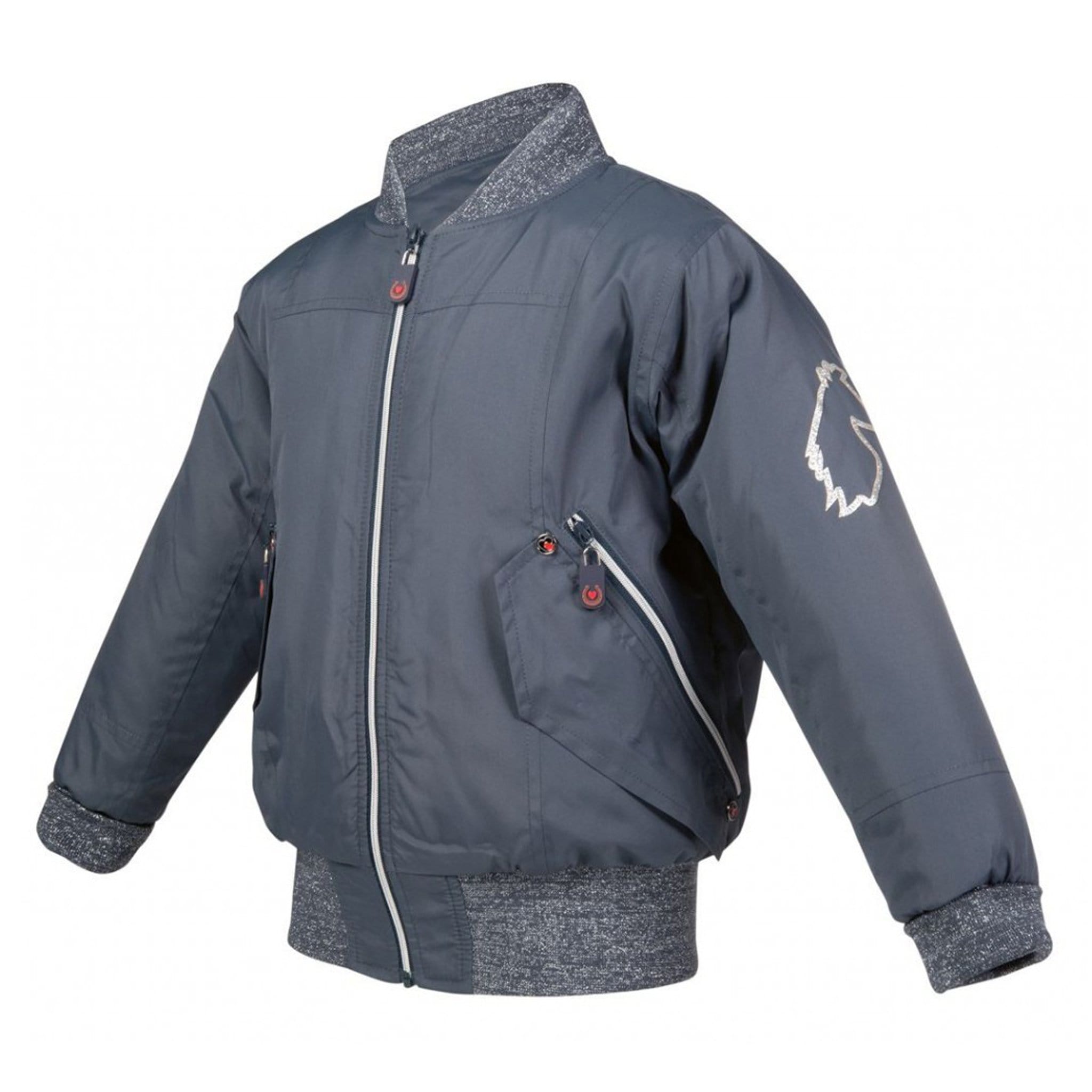 HKM Julia Children's Blouson Jacket 11074 Graphite Front Left Side
